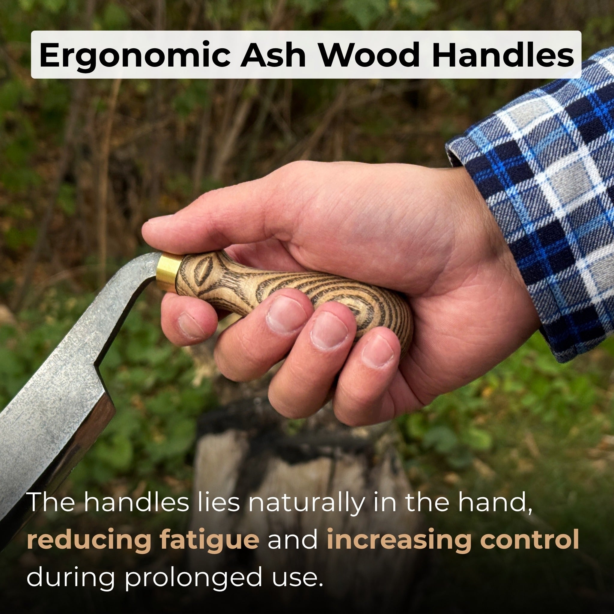 Curved Draw Knife (Push/Pull Shave), 10.5 cm (4.1 inch) Cutting Edge - 4