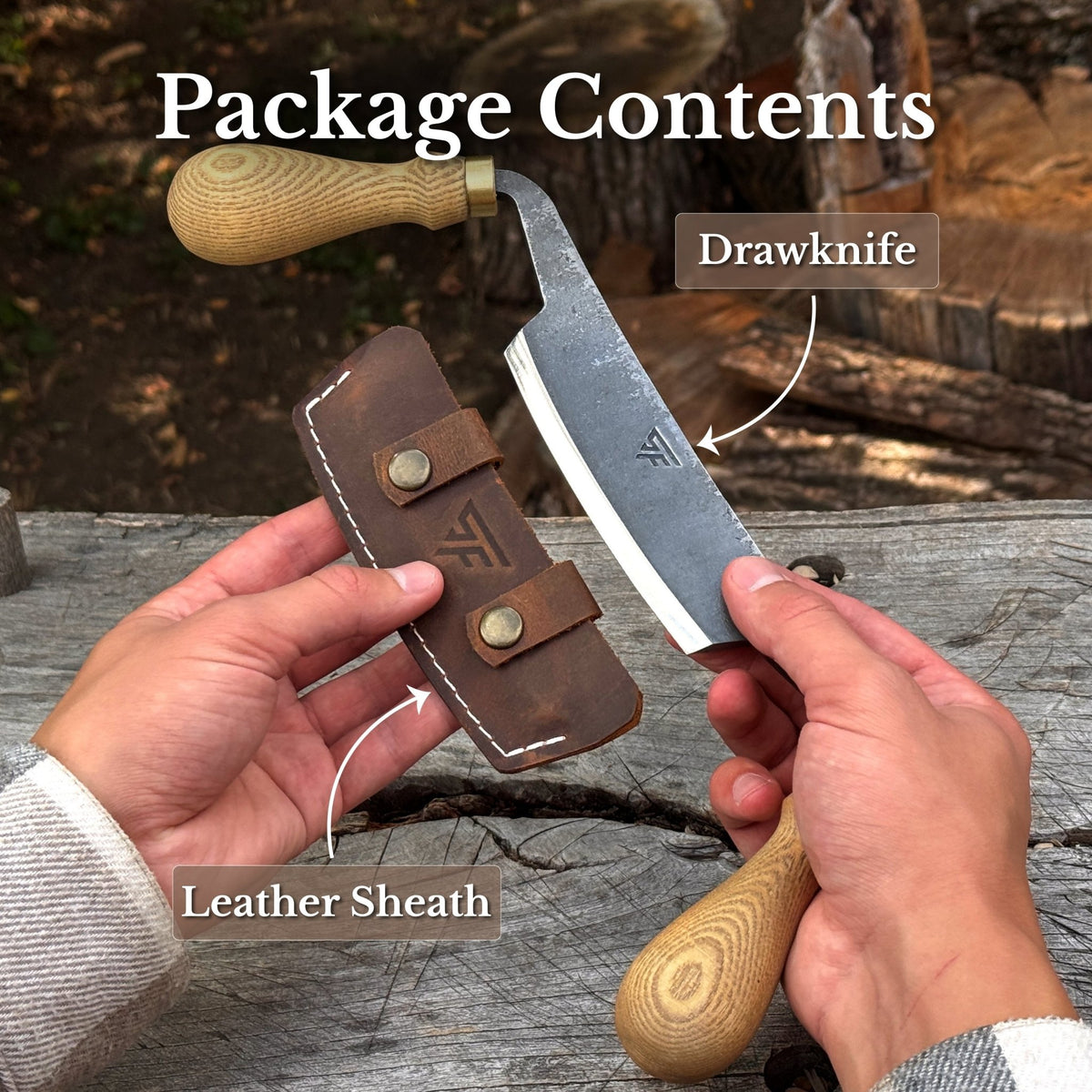 Curved Draw Knife (Push/Pull Shave), 10.5 cm (4.1 inch) Cutting Edge - 9