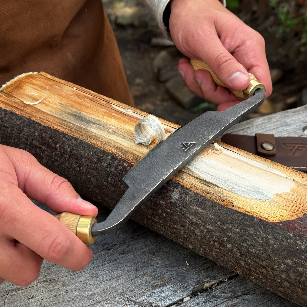 Curved Draw Knife (Push/Pull Shave), 10.5 cm (4.1 inch) Cutting Edge - 5