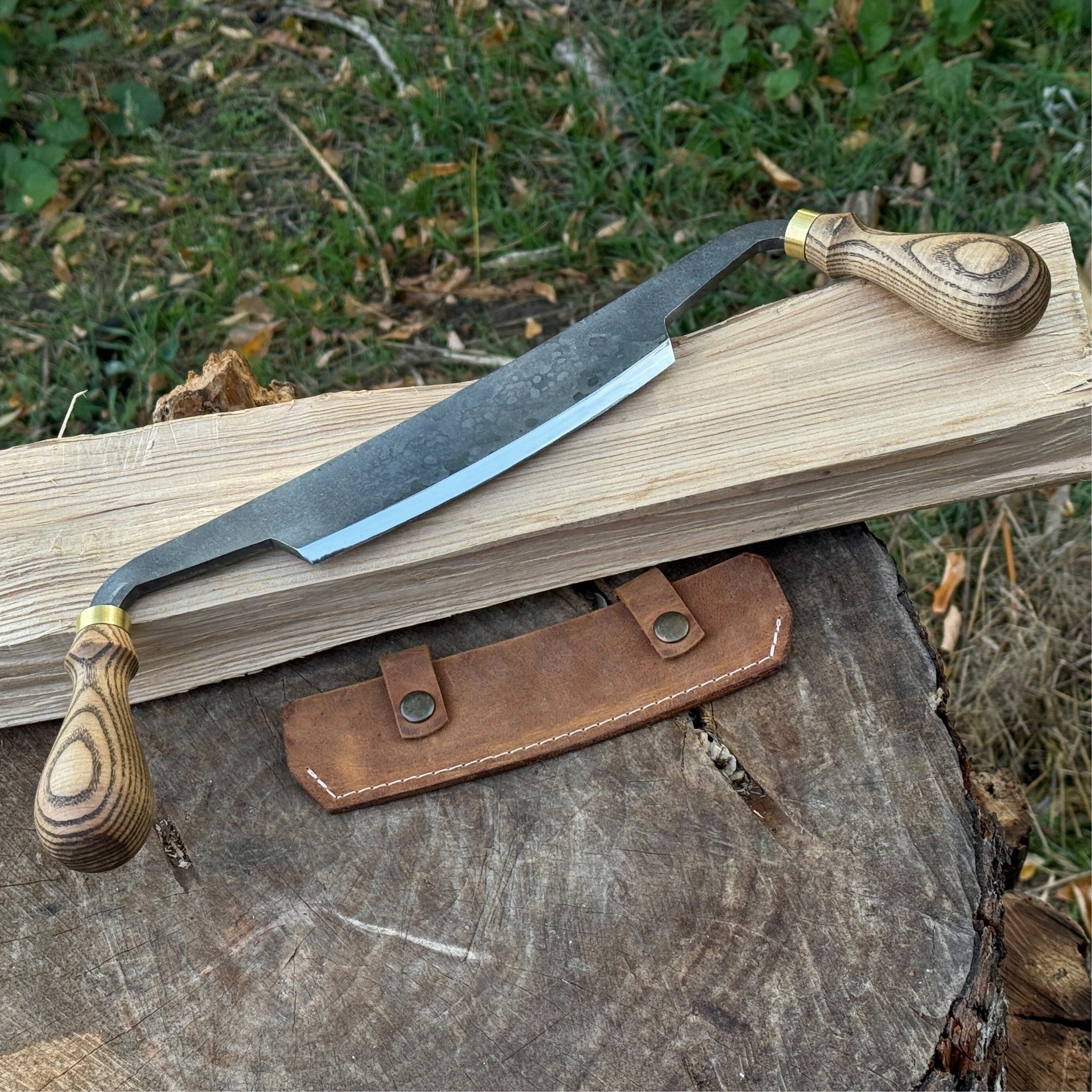 Curved Draw Knife (Push/Pull Shave), 14.5 cm (5.7 inch) Cutting Edge - 1