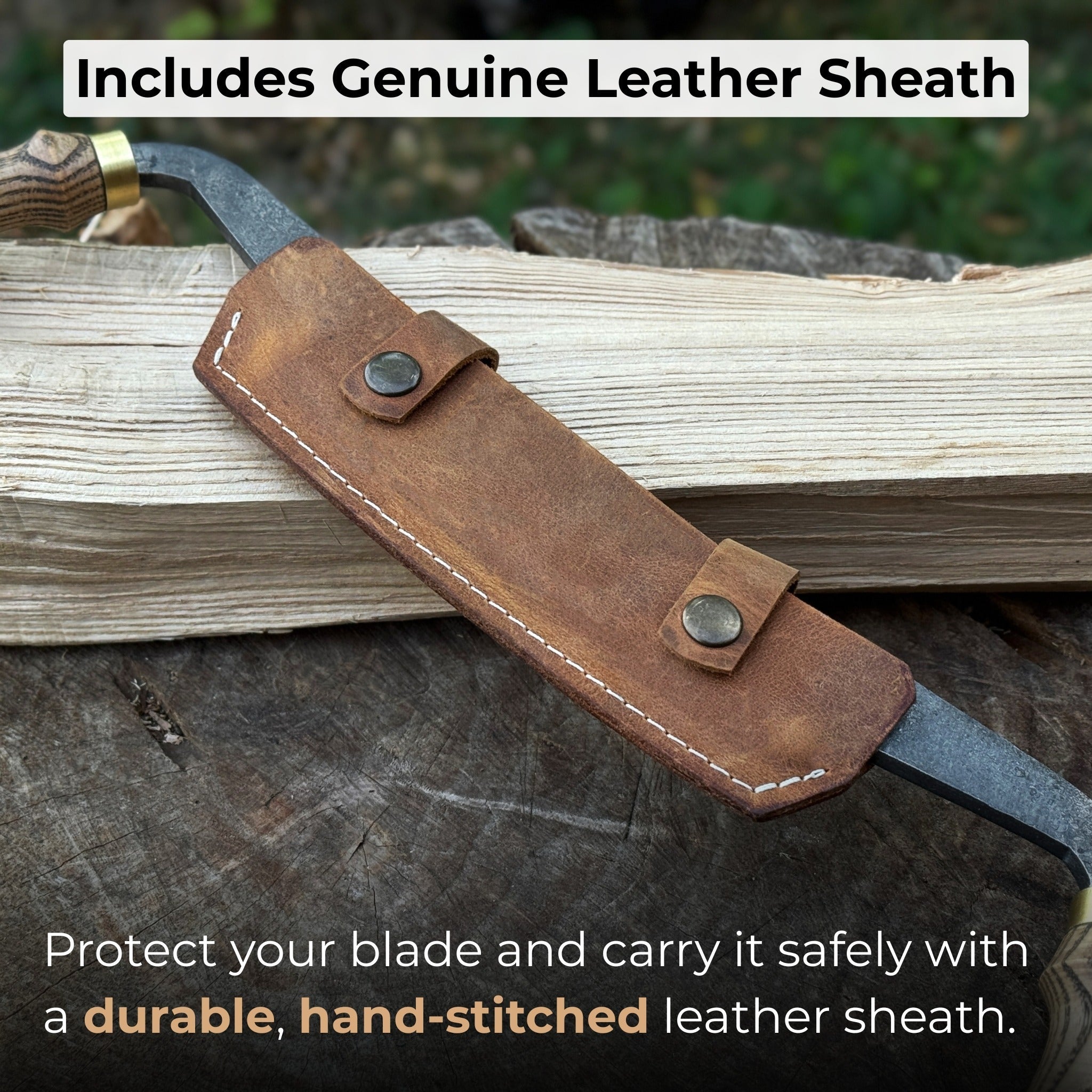 Curved Draw Knife (Push/Pull Shave), 14.5 cm (5.7 inch) Cutting Edge - 4