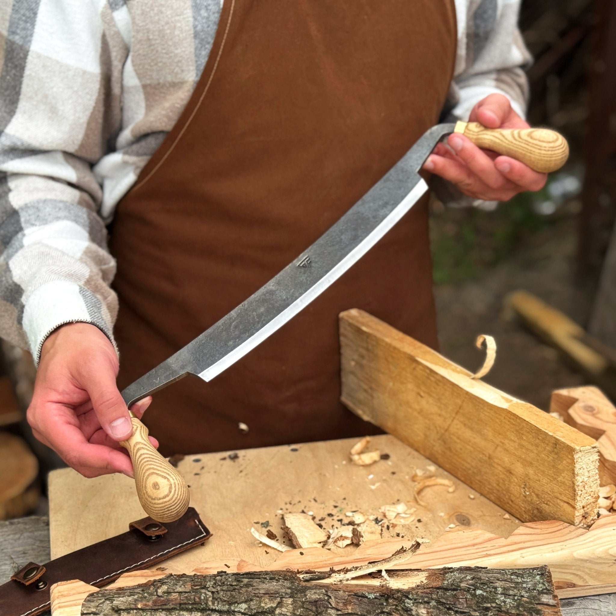 Curved Draw Knife (Push/Pull Shave), 25.5 cm (10 inch) Cutting Edge - 6