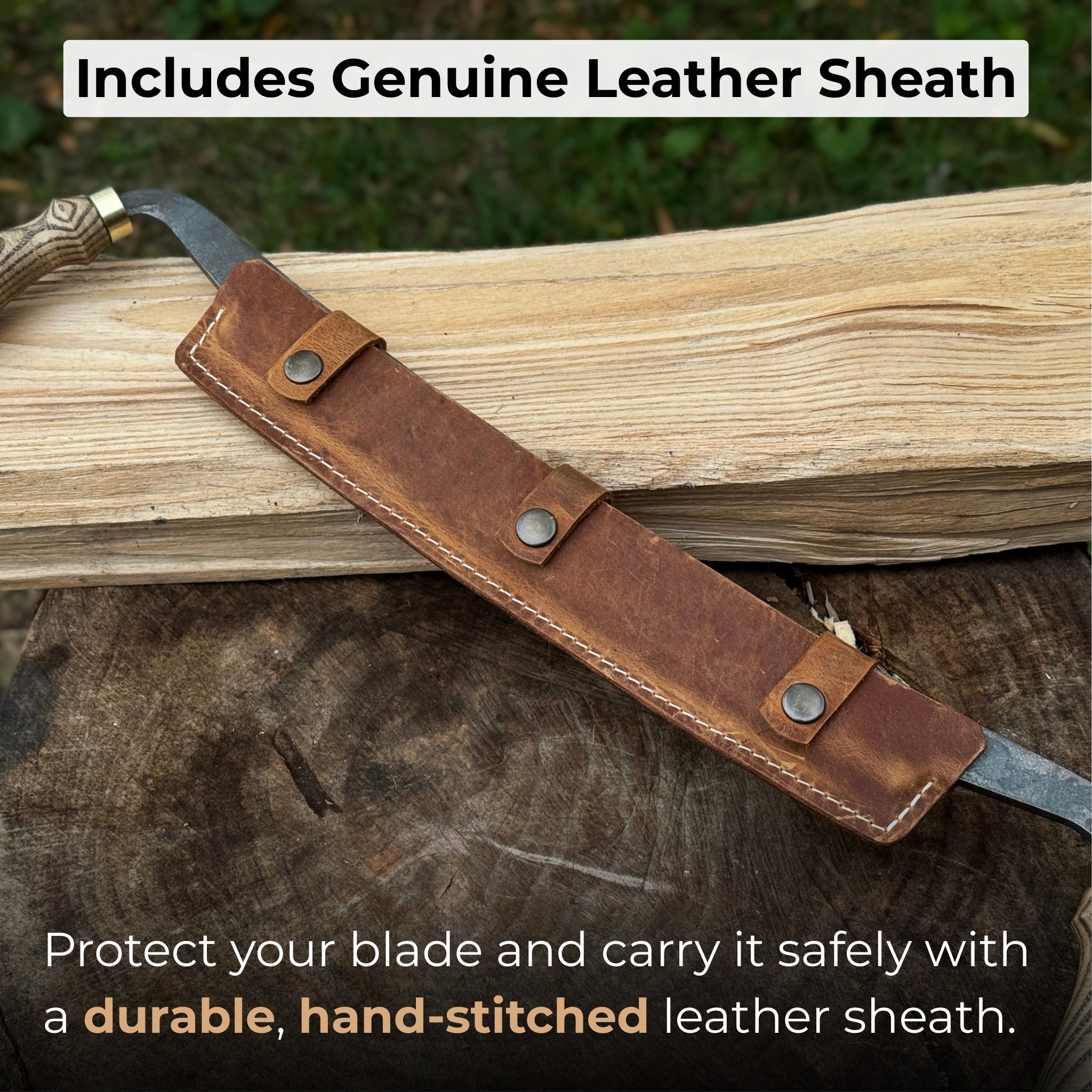 Curved Draw Knife (Push/Pull Shave), 25.5 cm (10 inch) Cutting Edge - 4