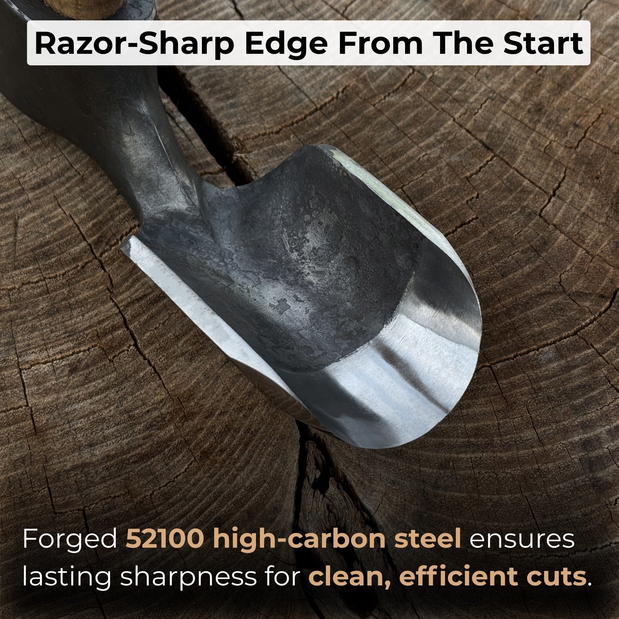 Deep Curved Bowl Adze, 5 cm (1.97 inches) - 3