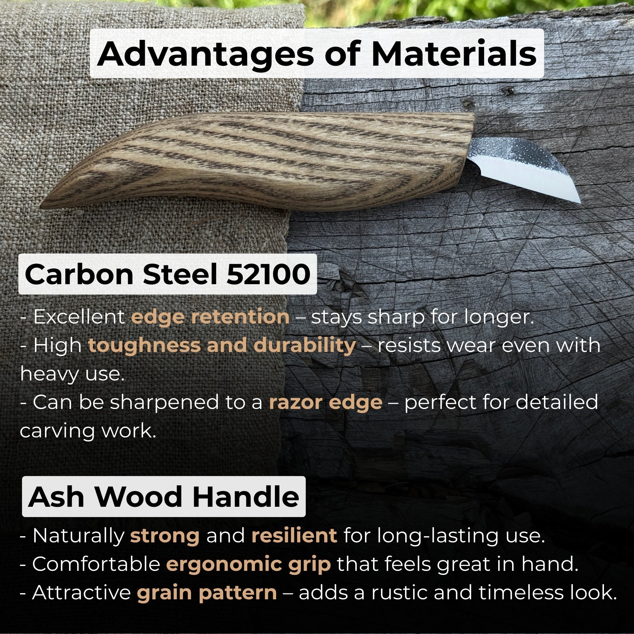 Detail Chip Carving Knife – Blade 3 cm (1.2 inches) - 4