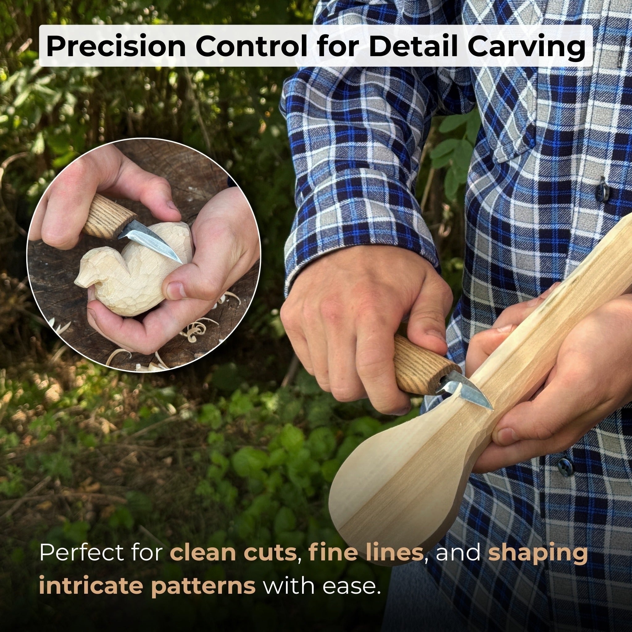 Detail Knife for Wood Carving, 4 cm (1.57 inches) - 7