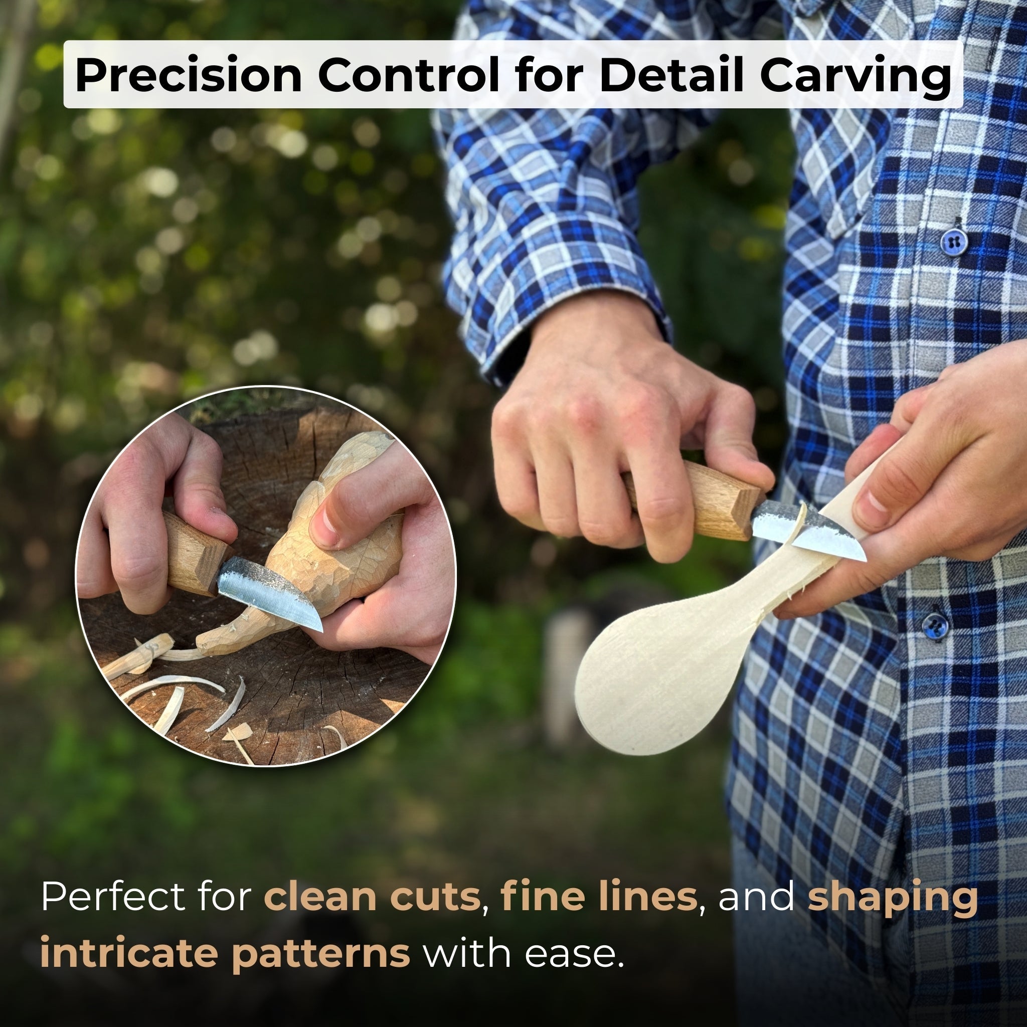 Detail Wood Carving Knife, Blade 5 cm (1.97 inches) - 7