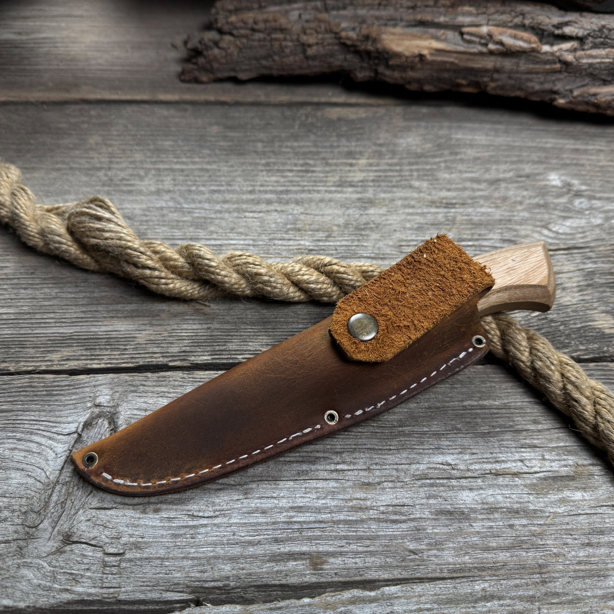 Detail Wood Carving Knife with Leather Sheath, Blade 5 cm (1.97 inches) - 2