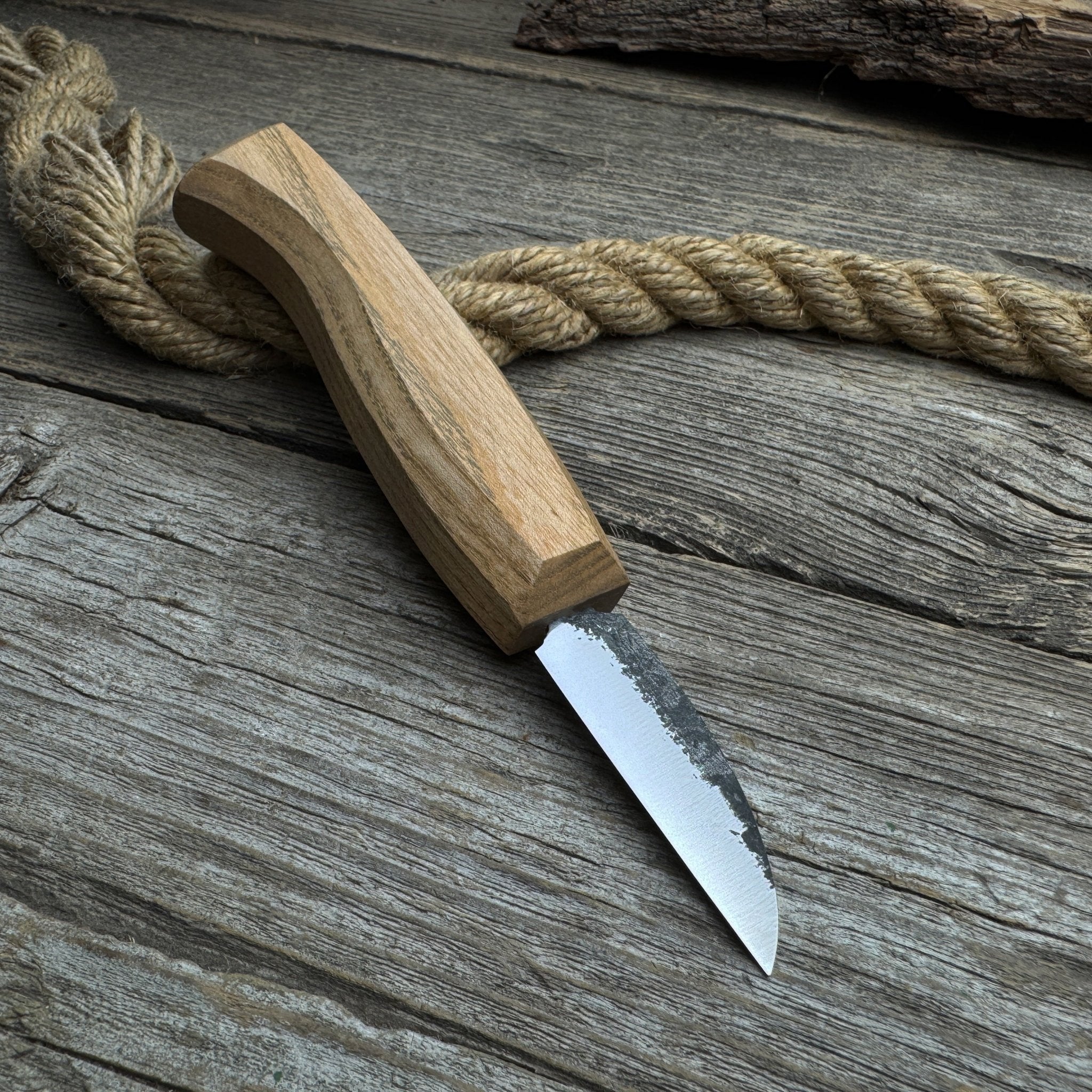Detail Wood Carving Knife with Leather Sheath, Blade 5 cm (1.97 inches) - 10