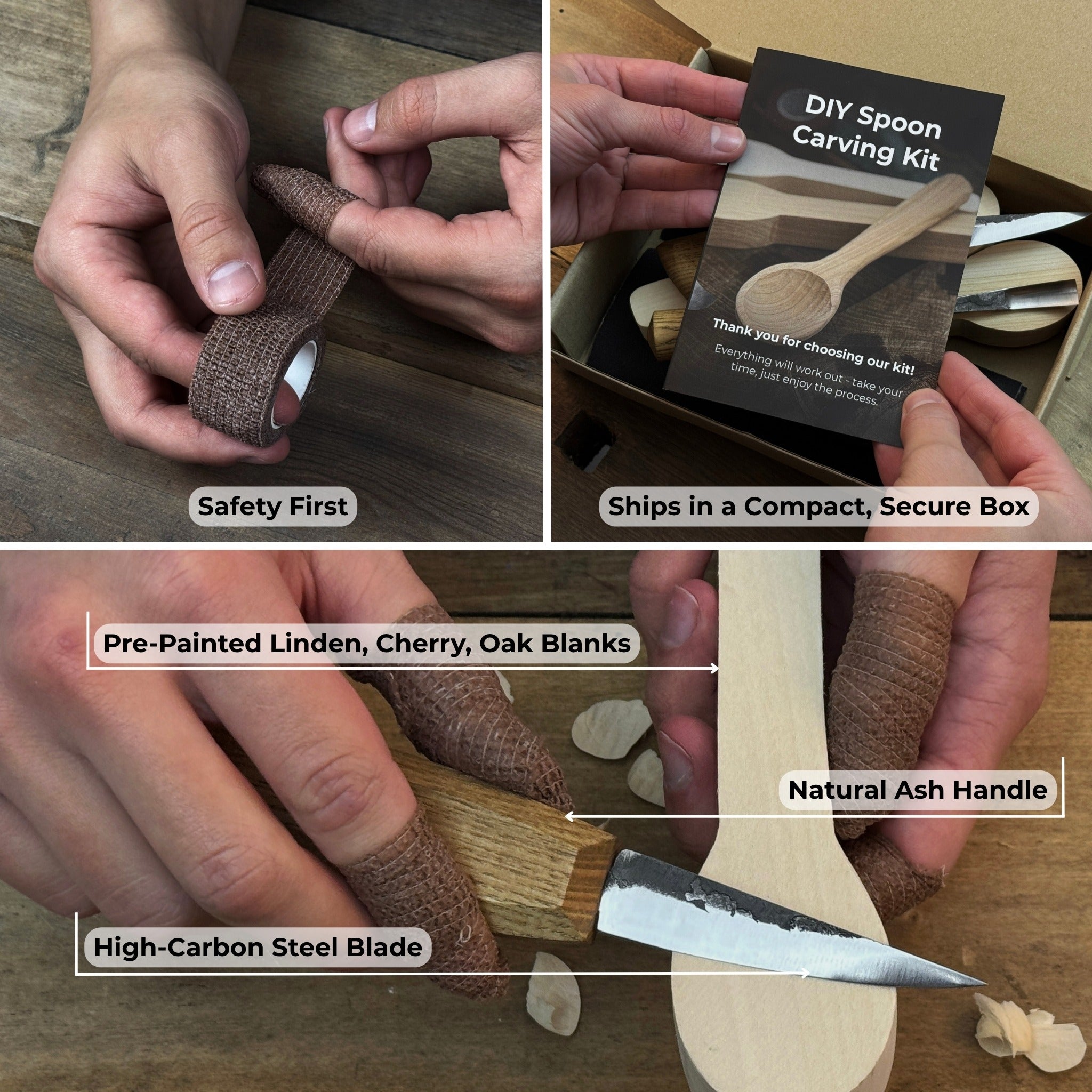 DIY 3 - Piece Spoon Carving Kit - 2