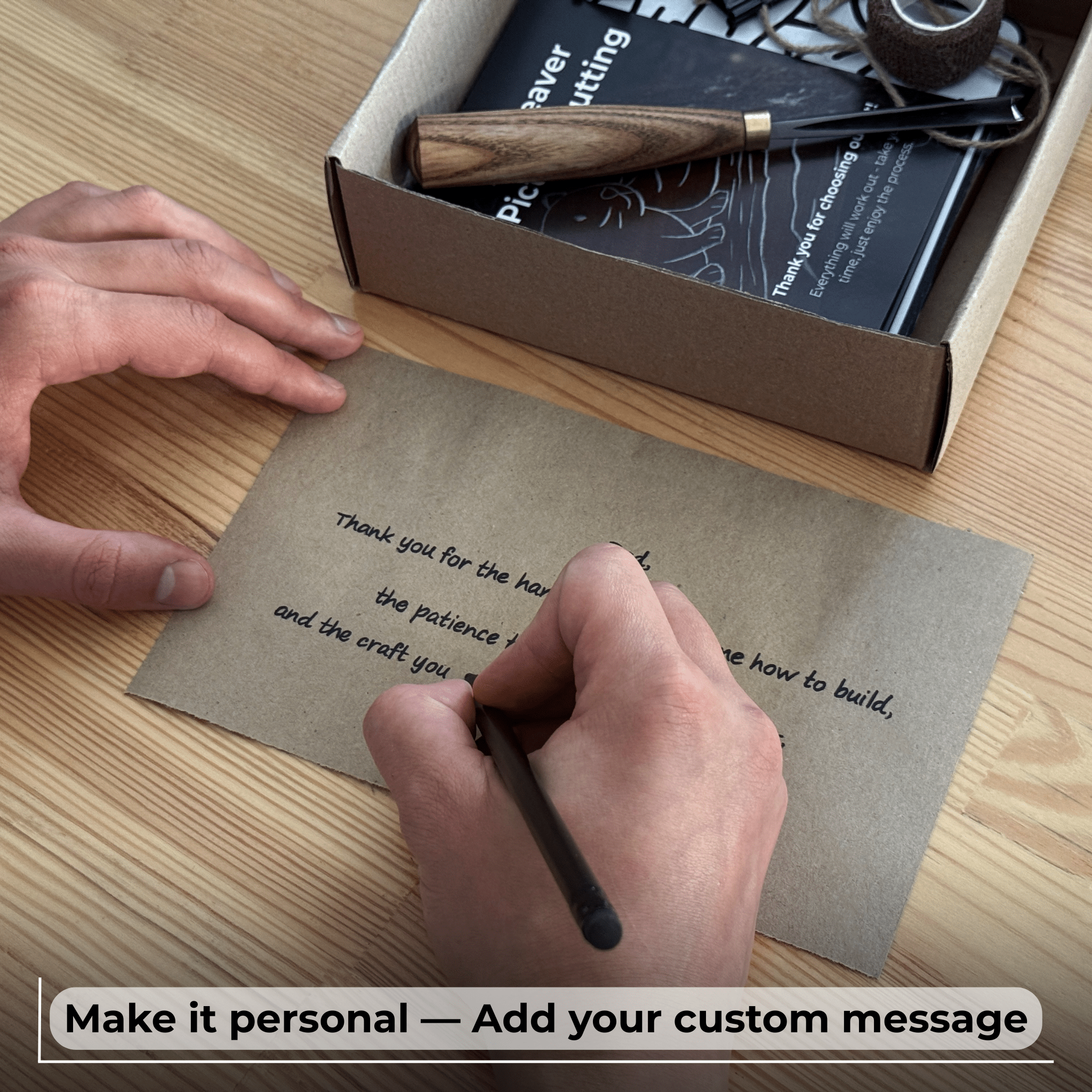 DIY Beaver Carving Kit – Wood Art Set with V - Chisel & Video Guide - 10