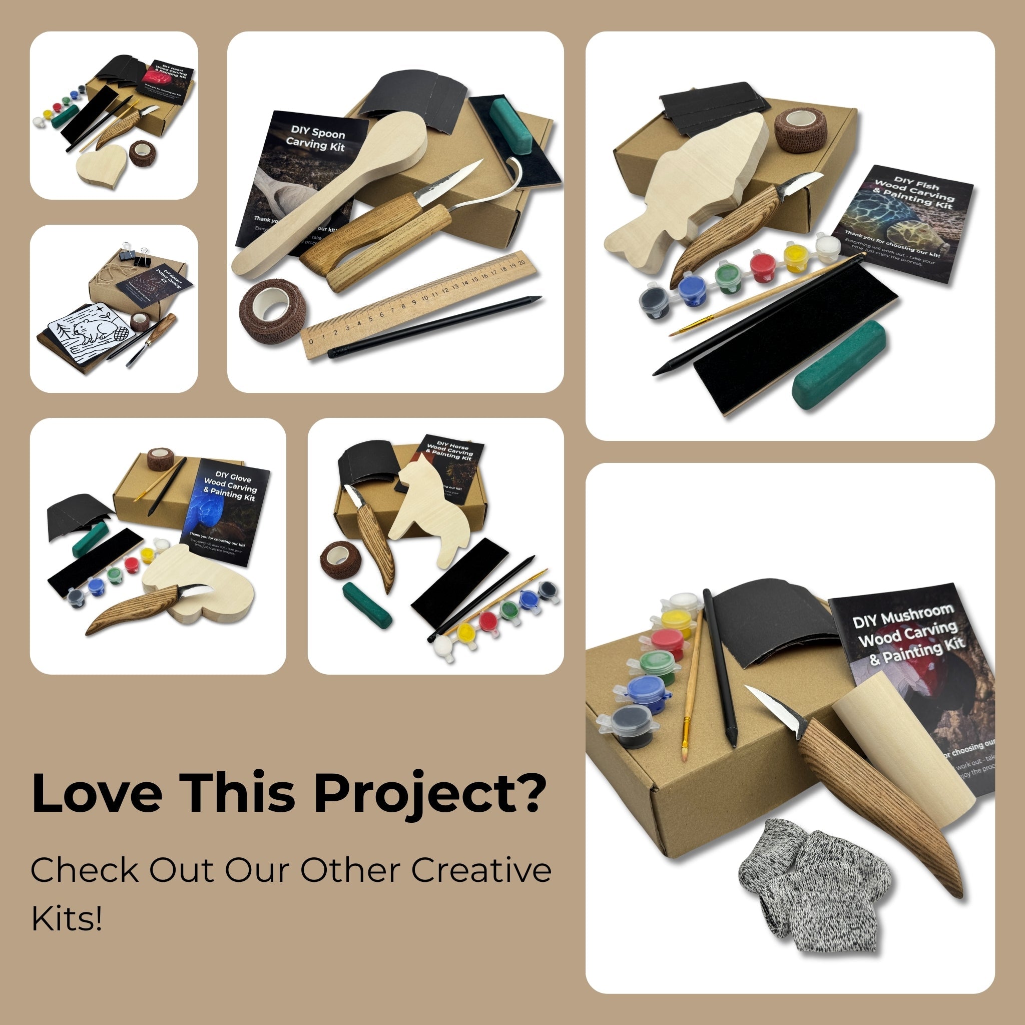 DIY Bunny Carving Kit – Wood Art Set with V - Chisel & Video Guide - 12