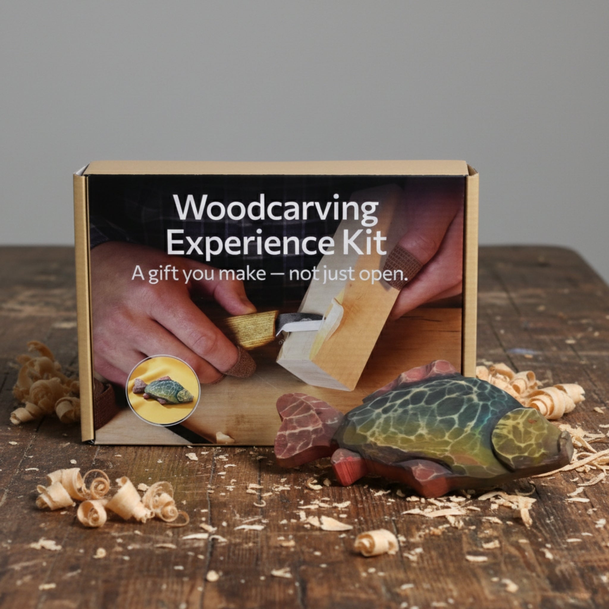 DIY Fish Wood Carving & Painting Kit – Beginner Whittling Set with Video Tutorial - 1