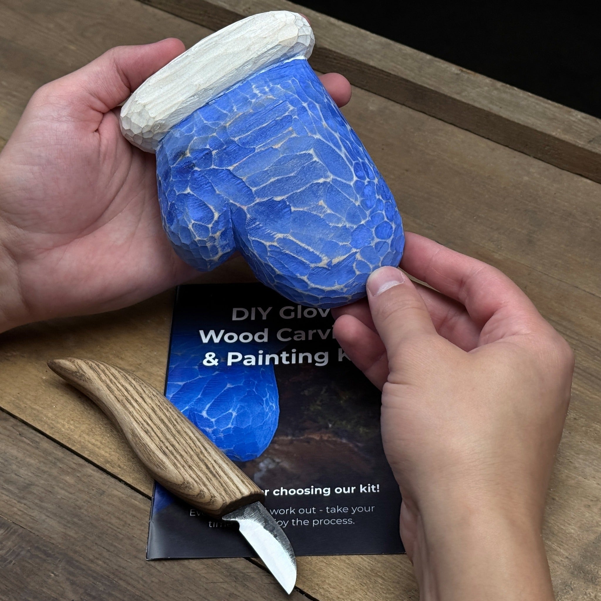 DIY Glove Wood Carving & Painting Kit - 7