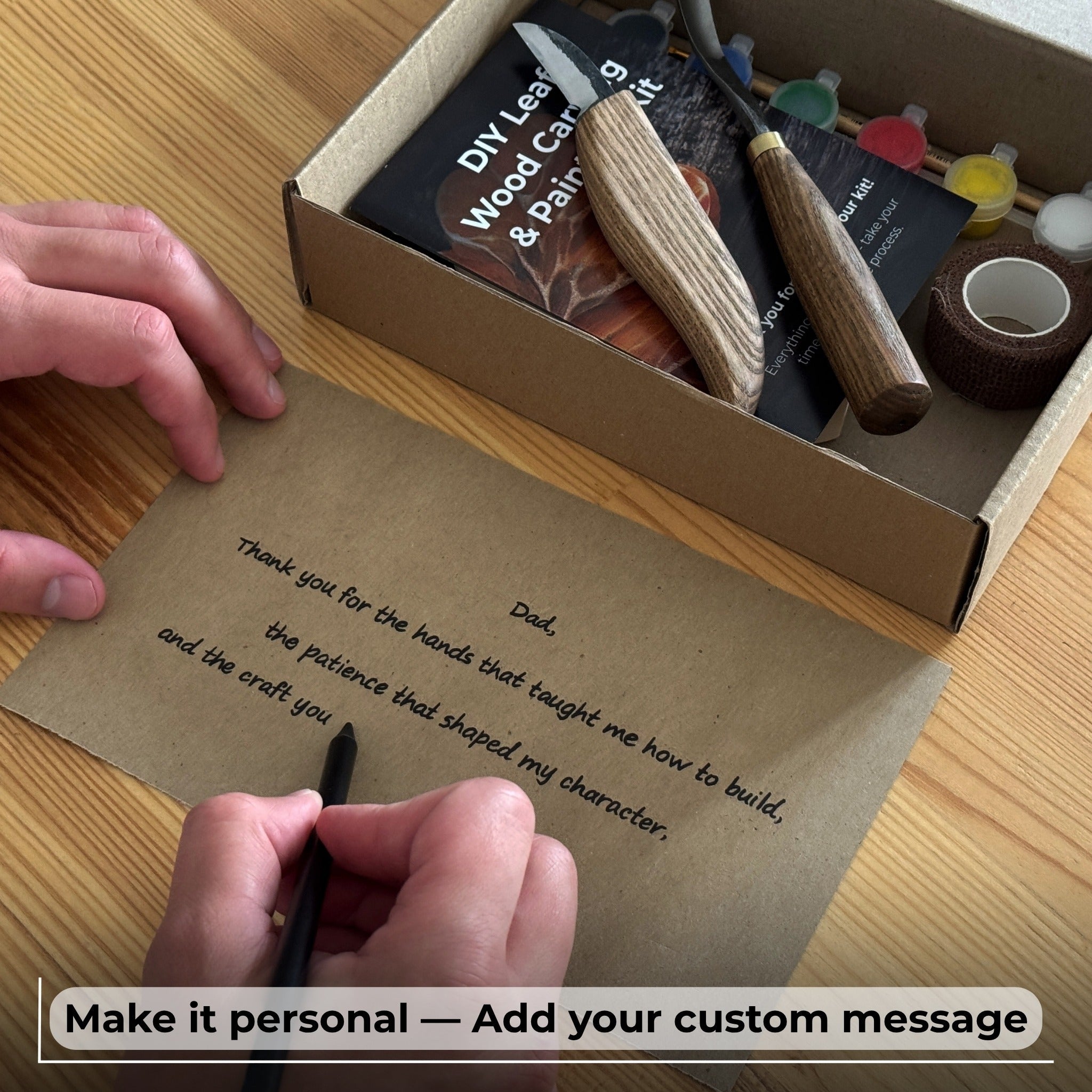 DIY Oak Leaf Carving and Painting Kit - 9
