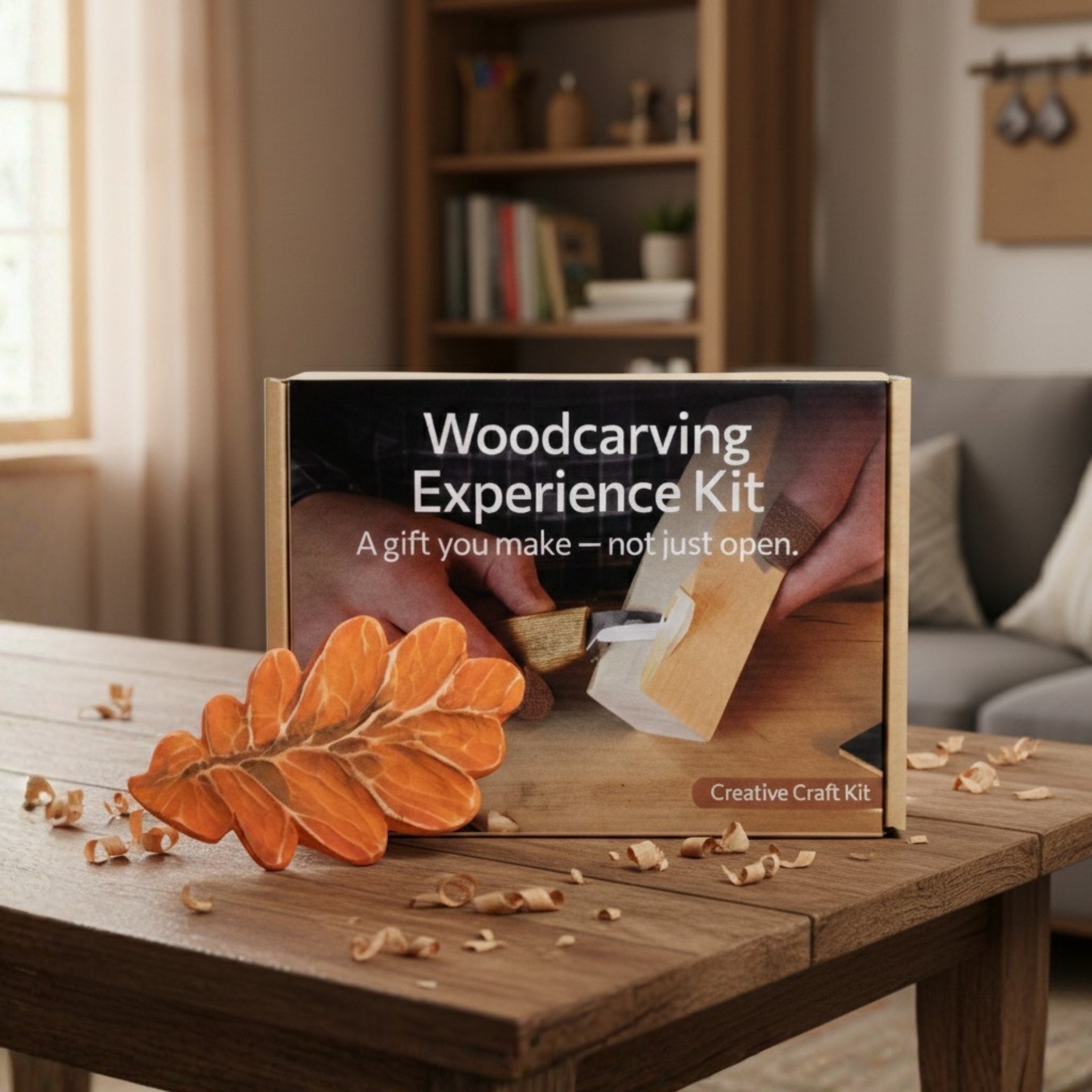 DIY Oak Leaf Carving and Painting Kit - 1