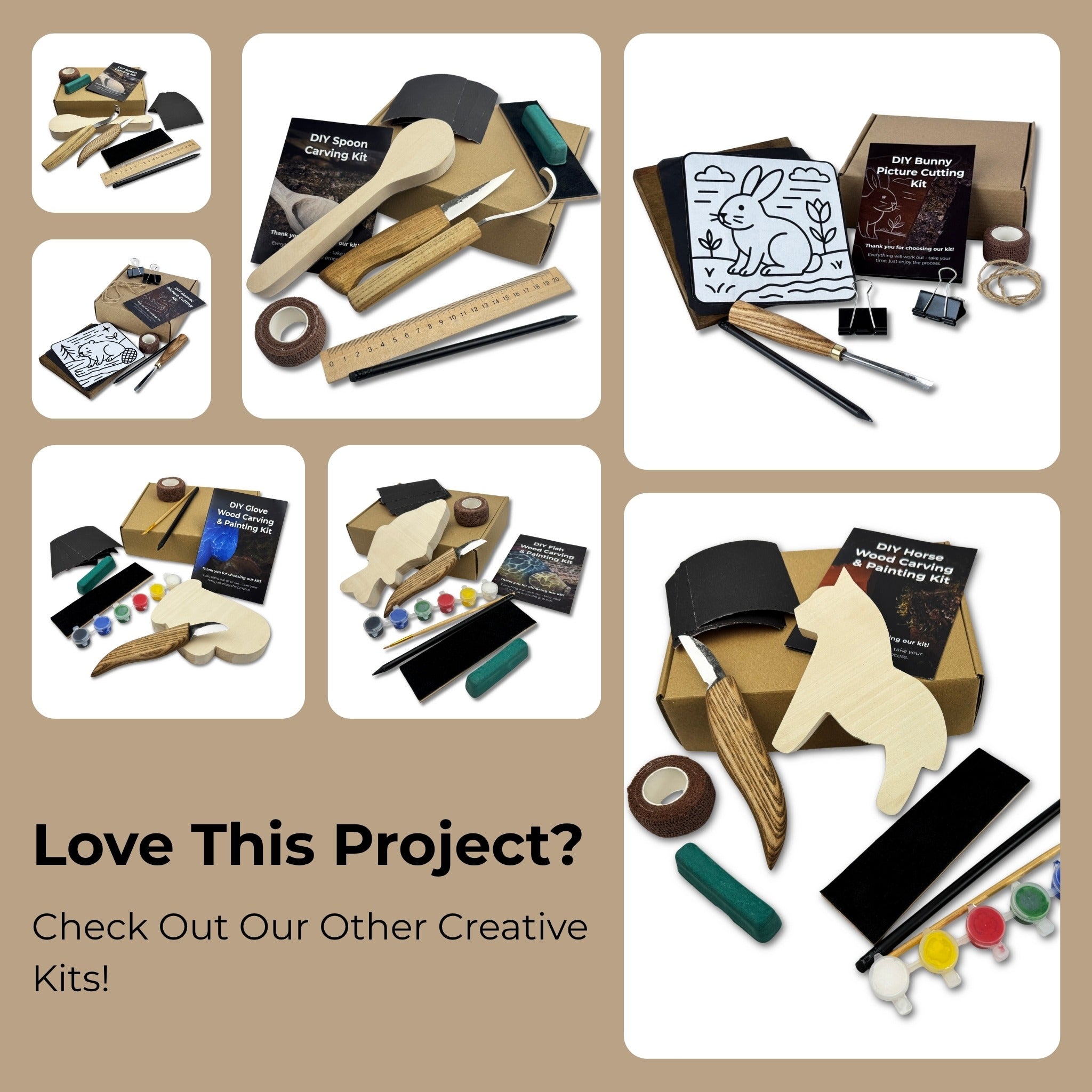 DIY Oak Leaf Carving and Painting Kit - 10