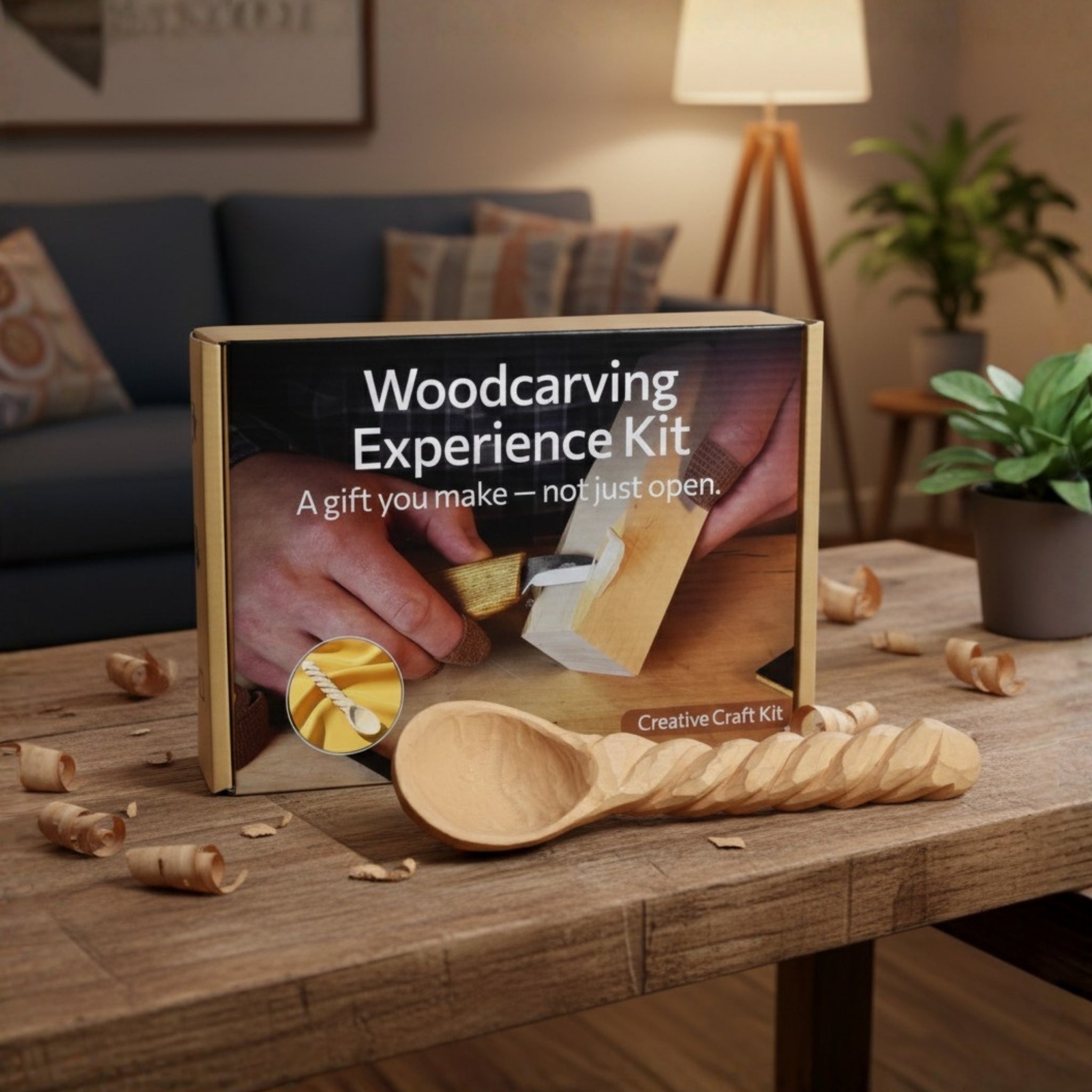 DIY Spoon Carving Kit for Beginners – Hook Knife & Whittling Tools - 1