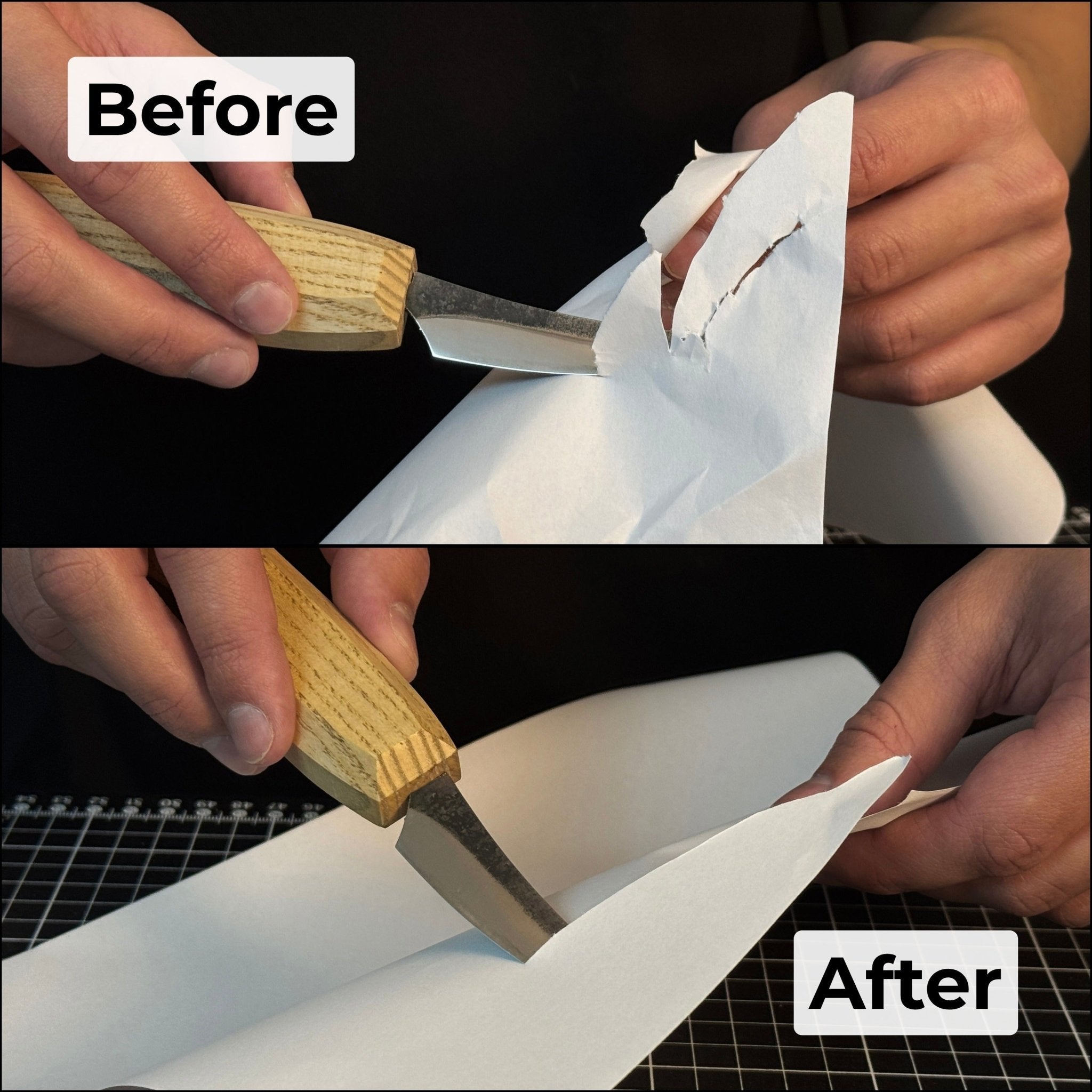 Double - Sided Leather Sharpening Strop with Polishing Paste - 8