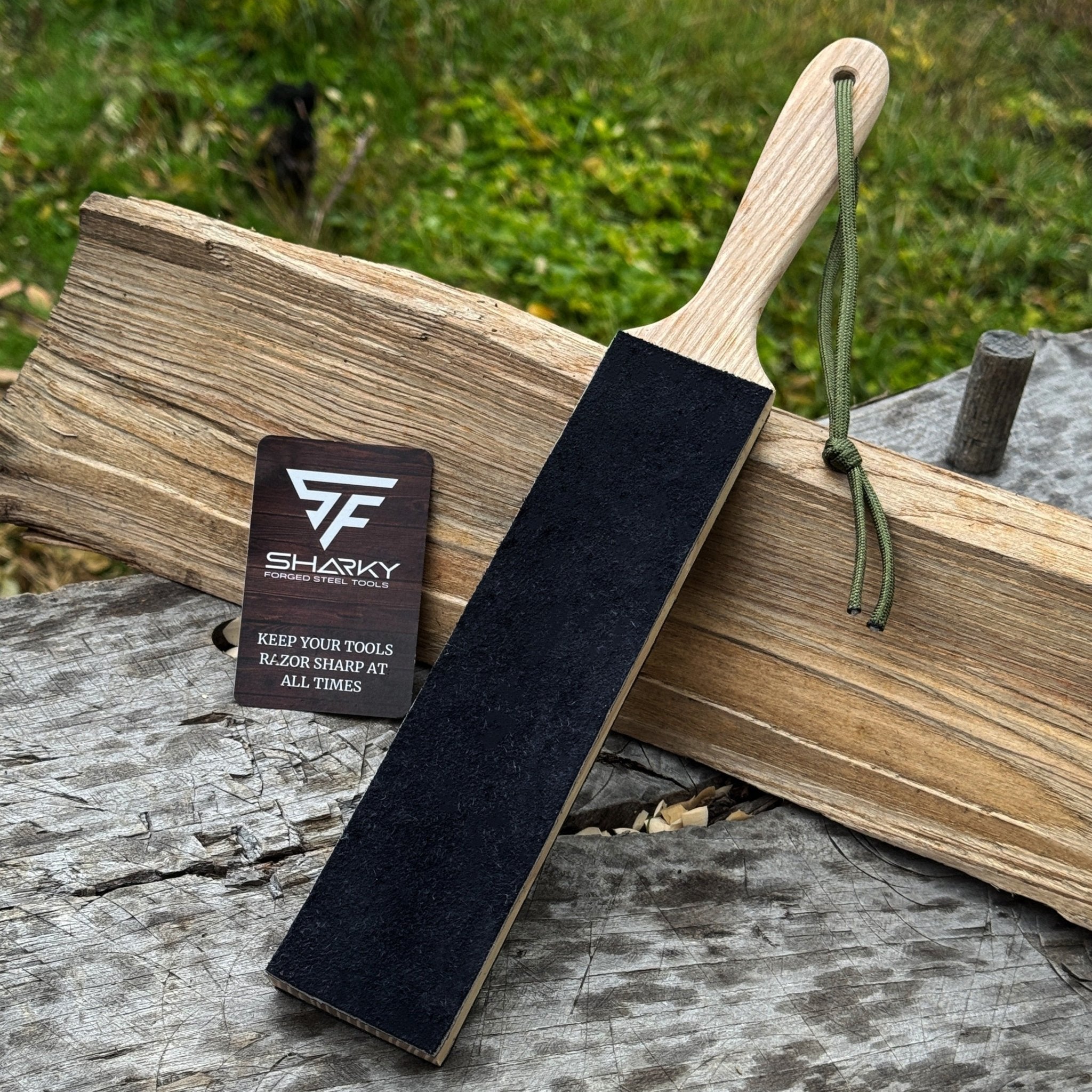 Double - Sided Leather Sharpening Strop with Polishing Paste - 1