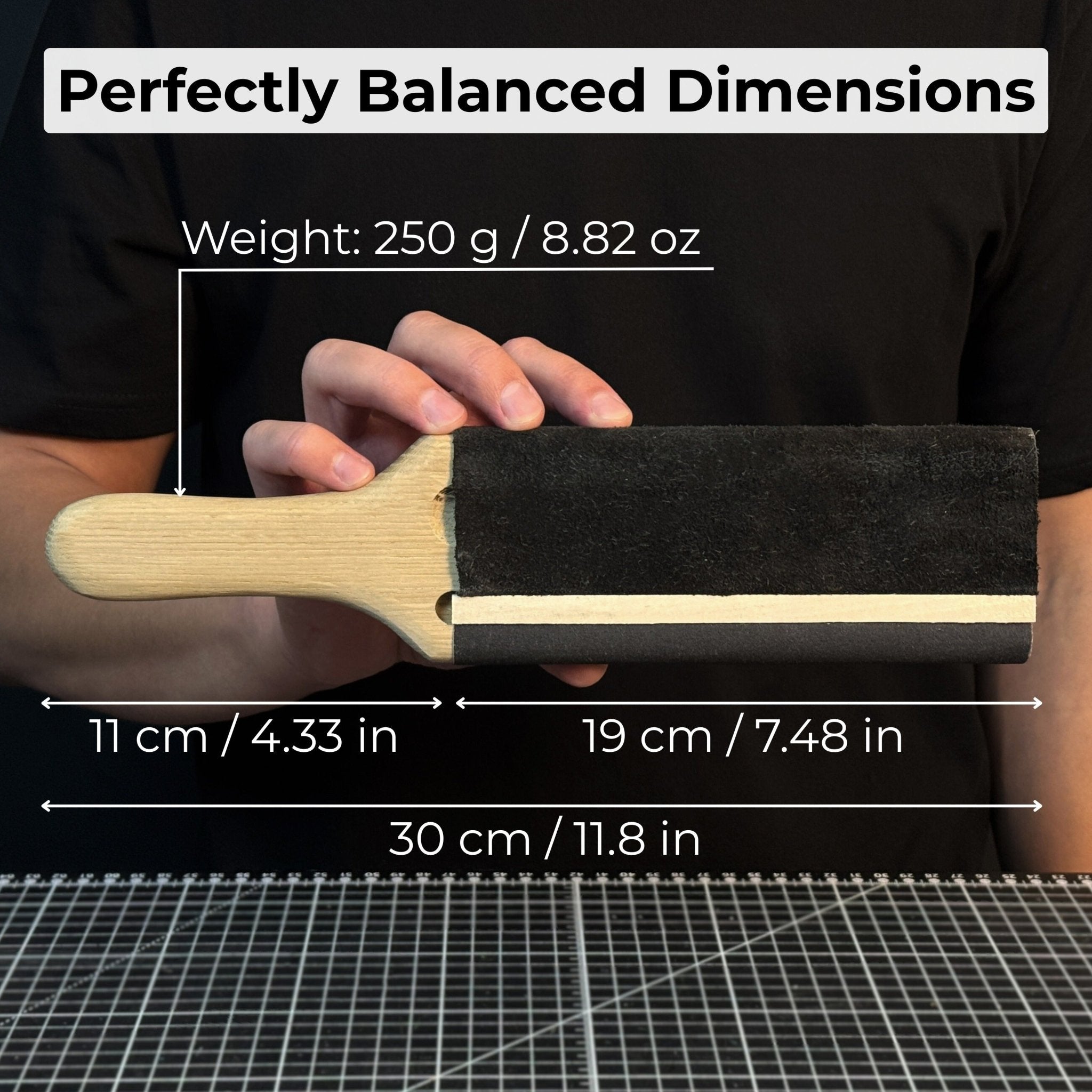 Dual - Sided Leather Paddle Strop For Hook Knives & Gouges - 3
