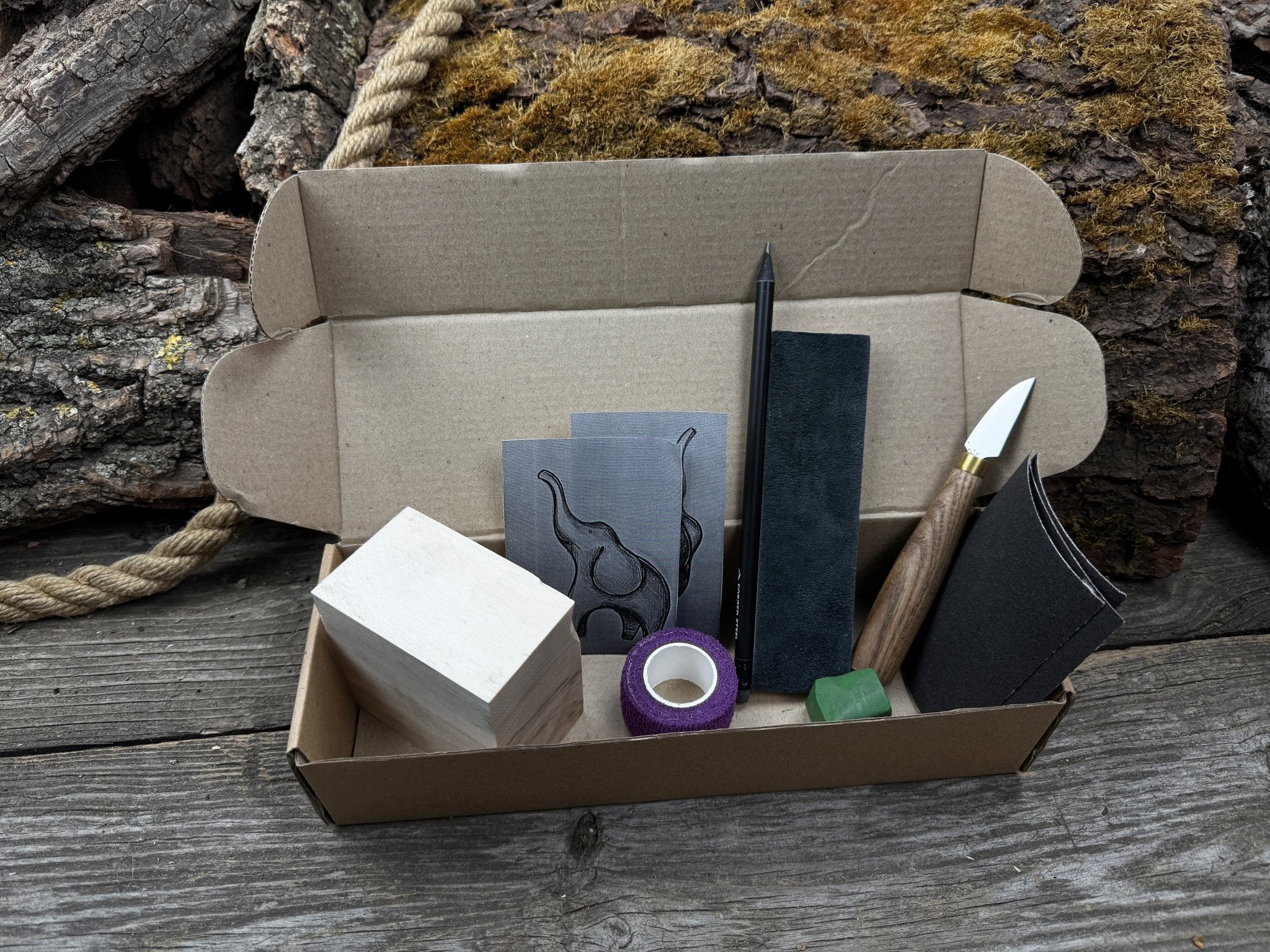 Elephant Carving Kit - Complete Starter Whittling Kit for Beginners, Adults, Teens, and Kids - 4