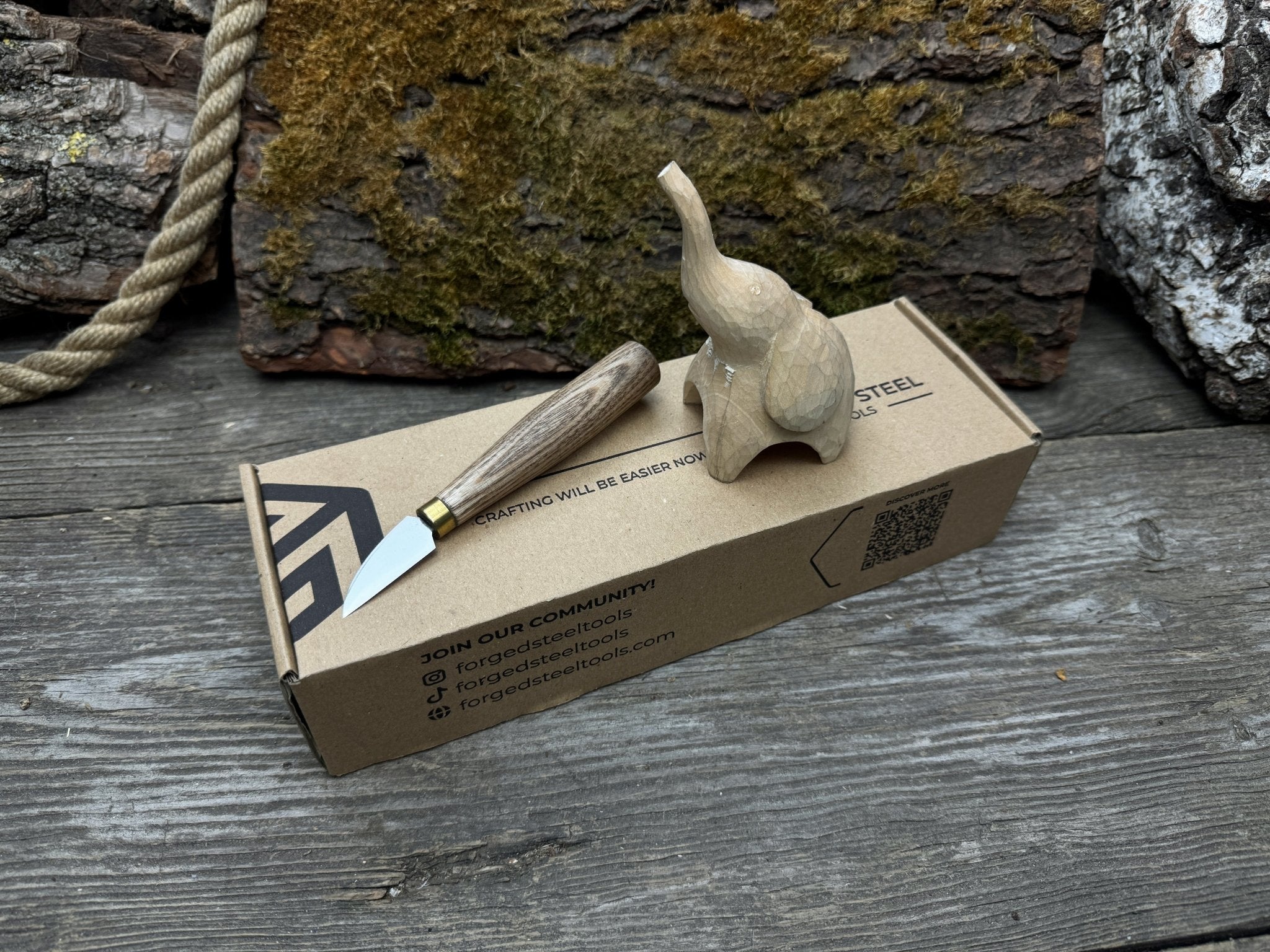 Elephant Carving Kit - Complete Starter Whittling Kit for Beginners, Adults, Teens, and Kids - 5