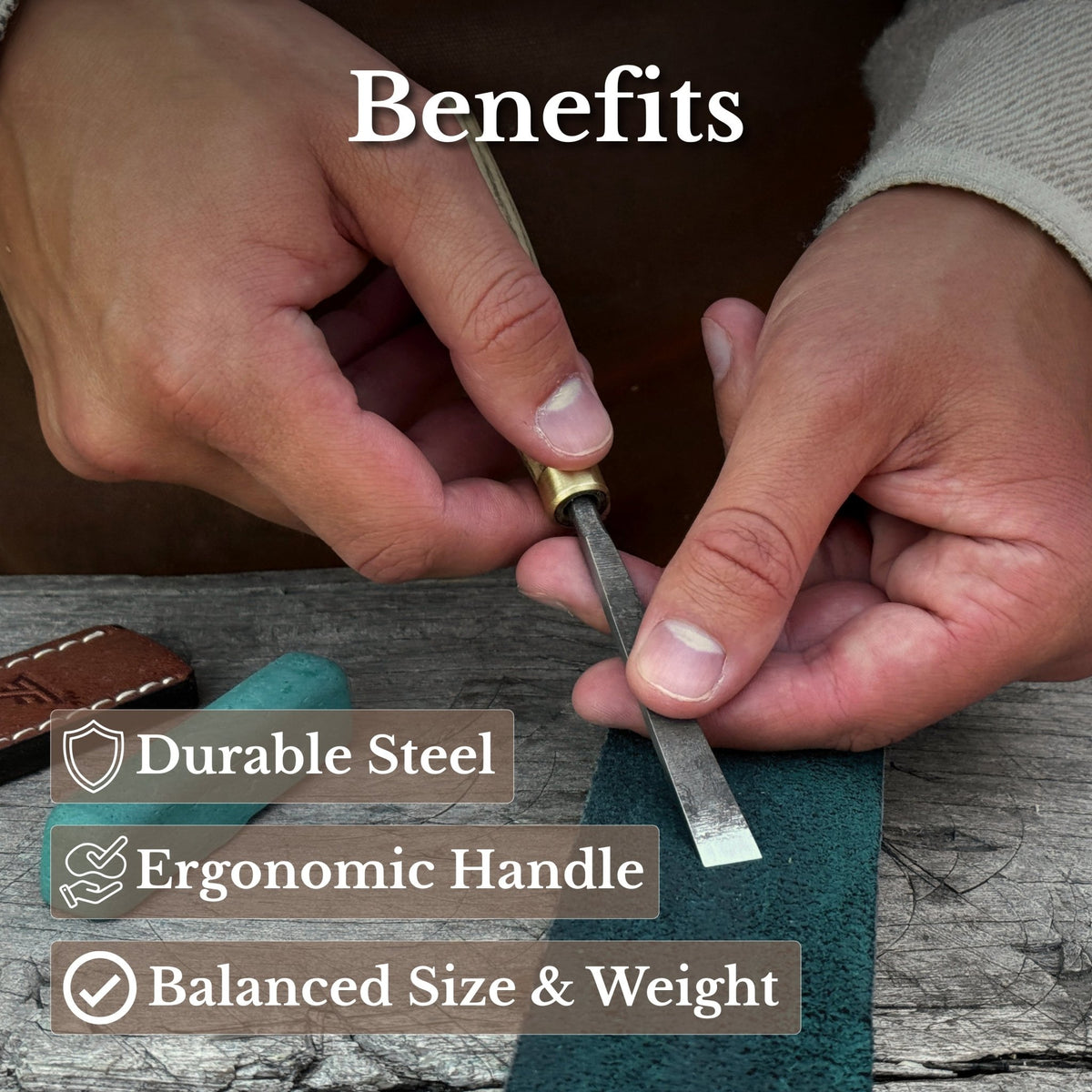 Fine Detail Carving Chisel – 10 mm (0.39 inches) Blade - 8