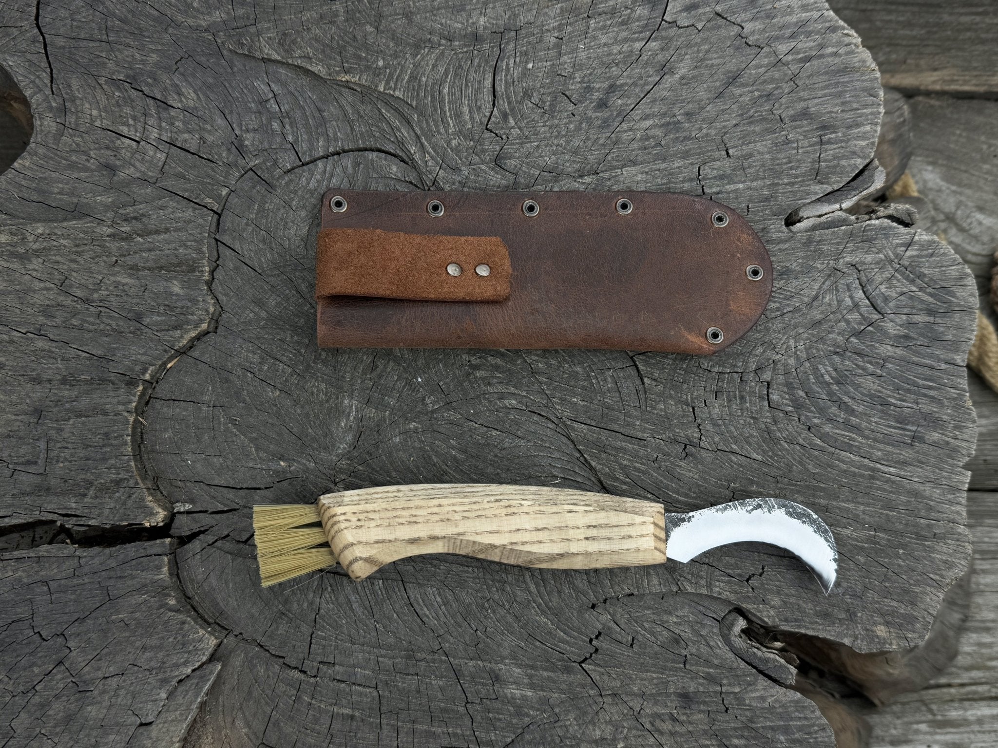 Forged Mushroom Knife with Brush, 6.5 cm (2.56 inches) - 9