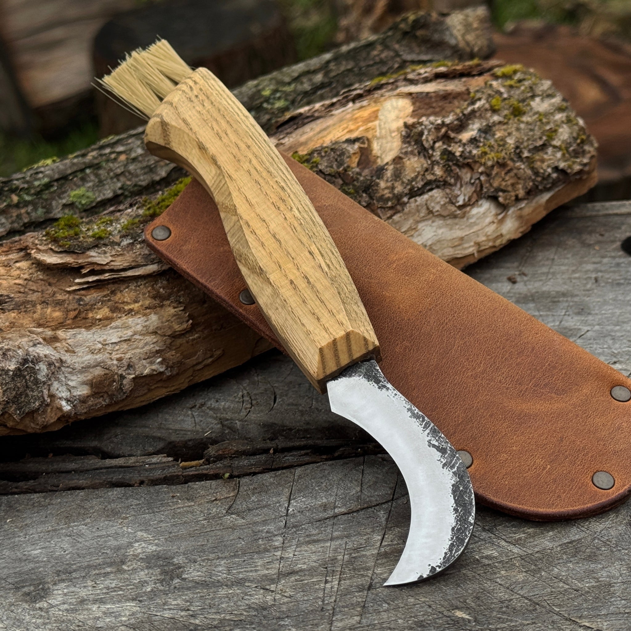 Forged Mushroom Knife with Brush, 6.5 cm (2.56 inches) - 11