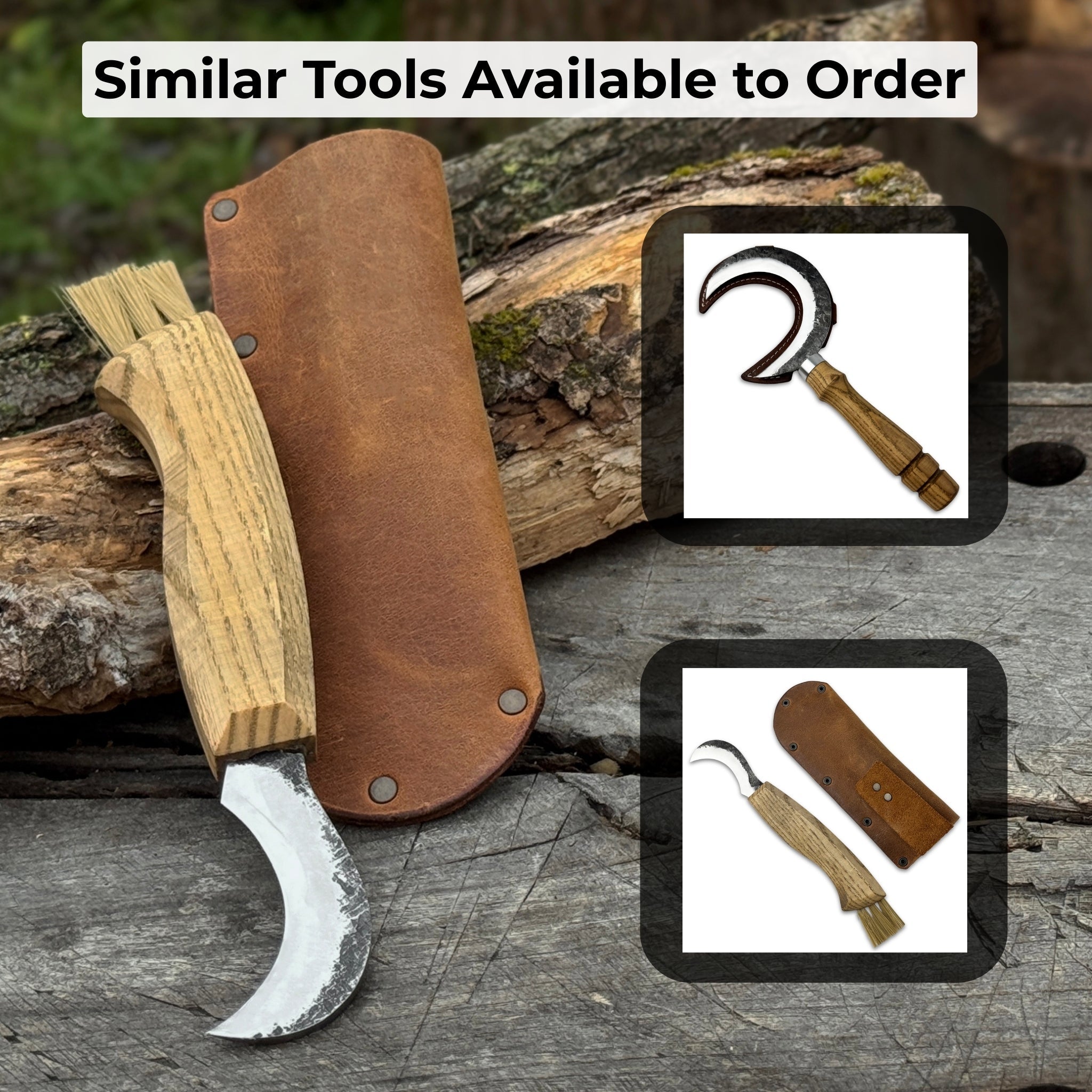 Forged Mushroom Knife with Brush, 6.5 cm (2.56 inches) - 10