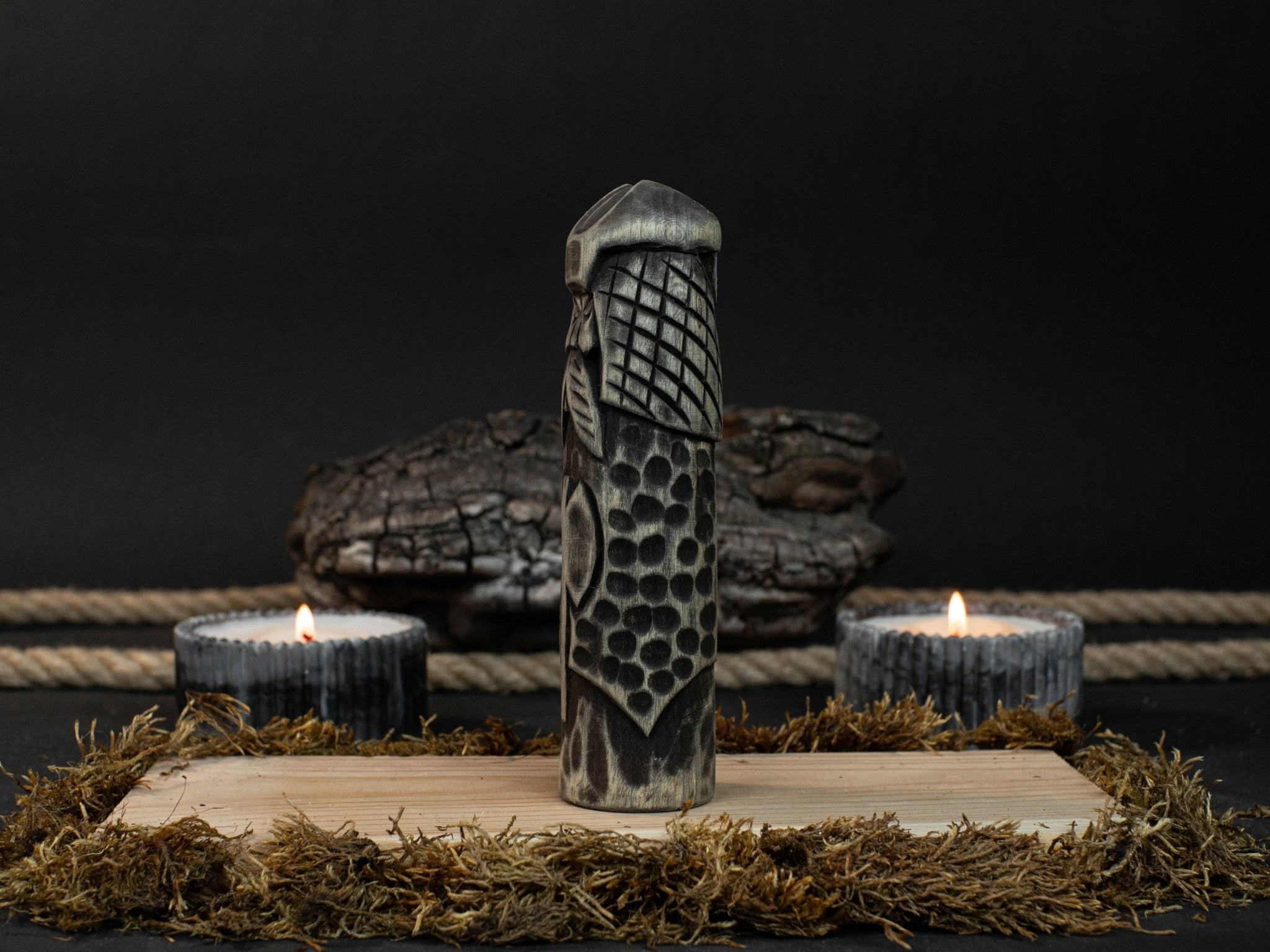 Hand - Carved Vidar Figurine – 14 cm (5.7 inches) Wooden Norse God of Vengeance Statue - 2