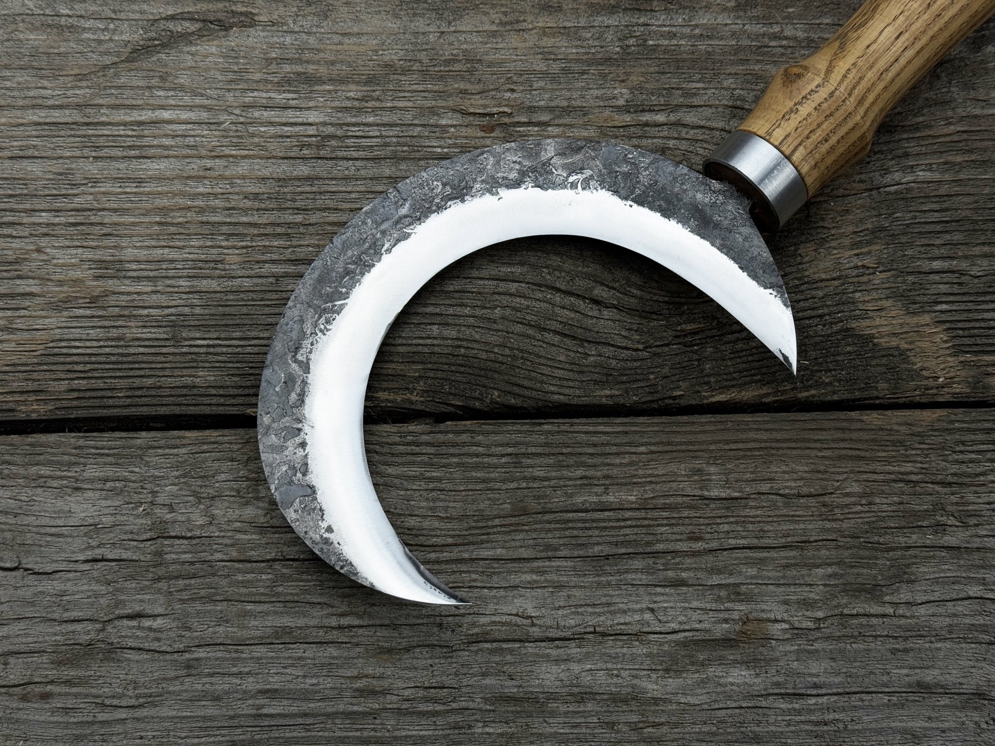 Hand - Forged Athame Ritual Witch Sickle, ⌀ 13 cm (5.12 inches) - 5