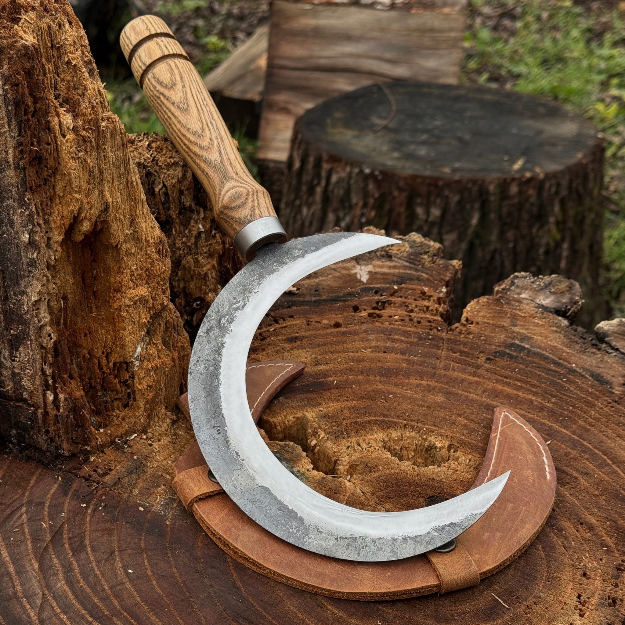 Hand - Forged Athame Ritual Witch Sickle, ⌀16.5 cm (6.5 inches) - 15