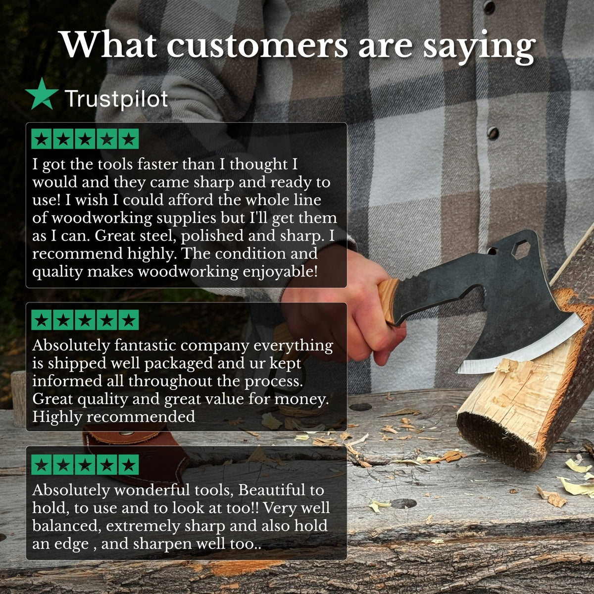 Hand-Forged Bushcraft Axe, 565 g / 1.24 lb - 11