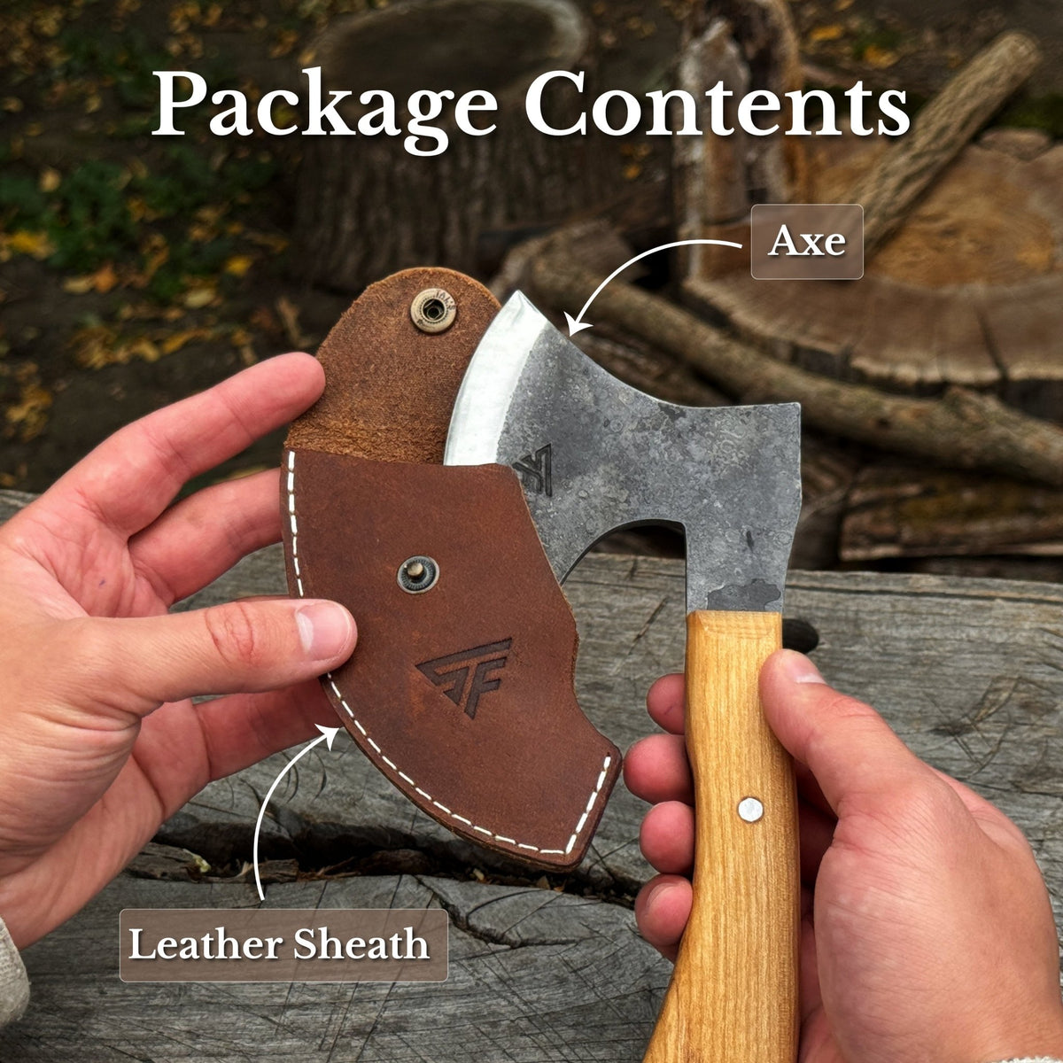 Hand-Forged Bushcraft Hatchet, 365 g / 0.80 lb - 9