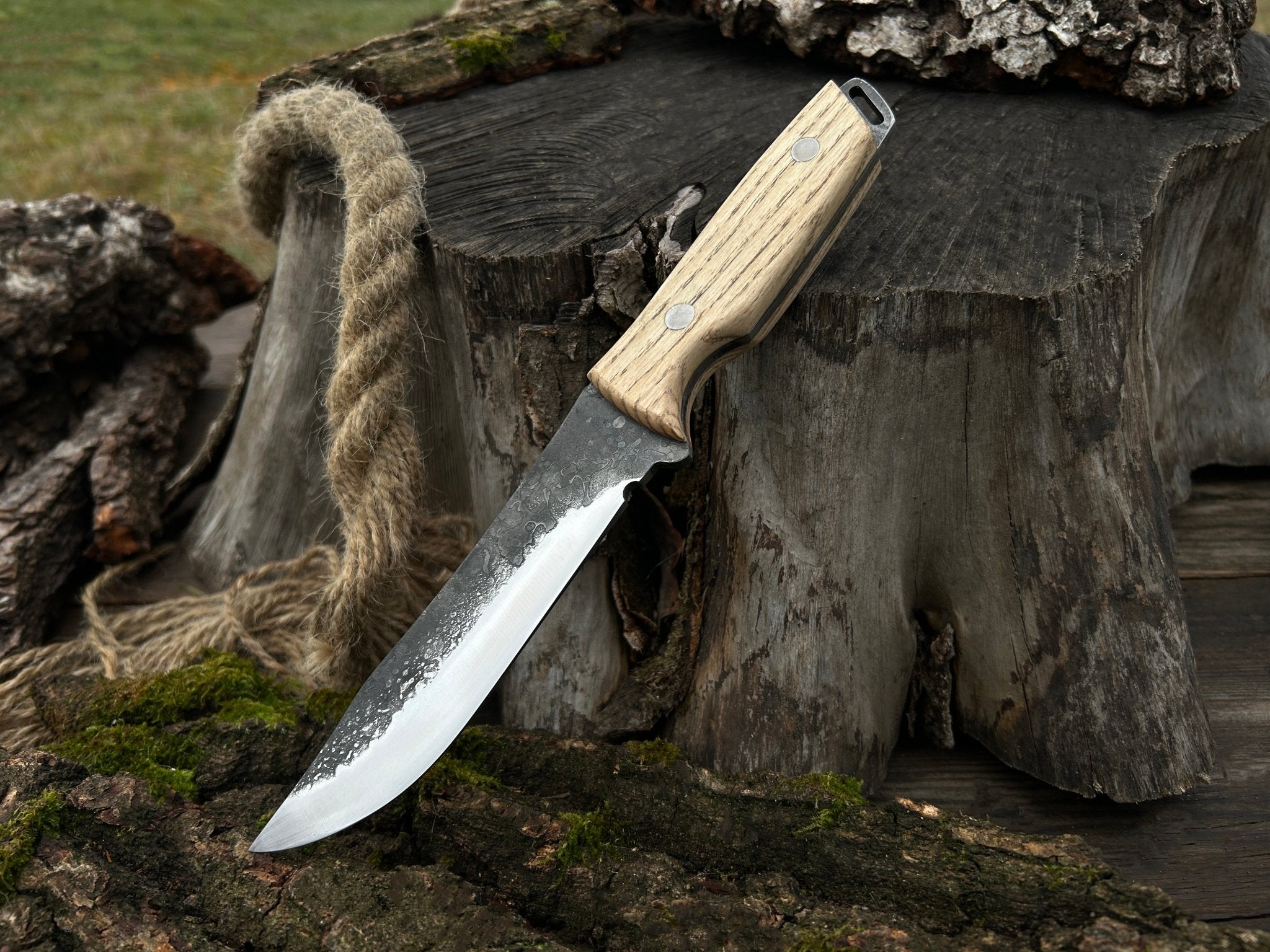 Hand - Forged Bushcraft Knife, 12 cm (4.72 inches) - 8
