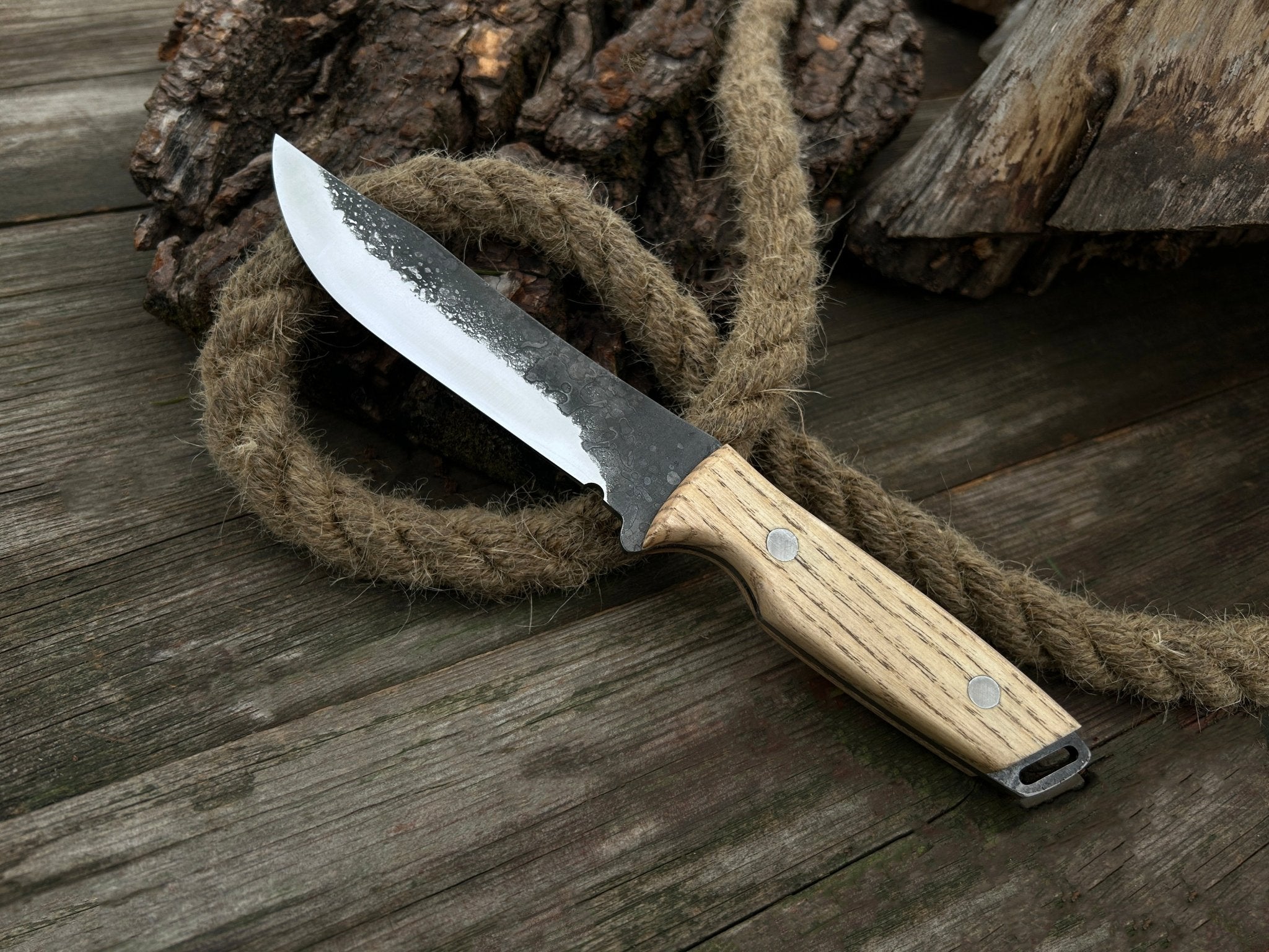 Hand - Forged Bushcraft Knife, 12 cm (4.72 inches) - 1