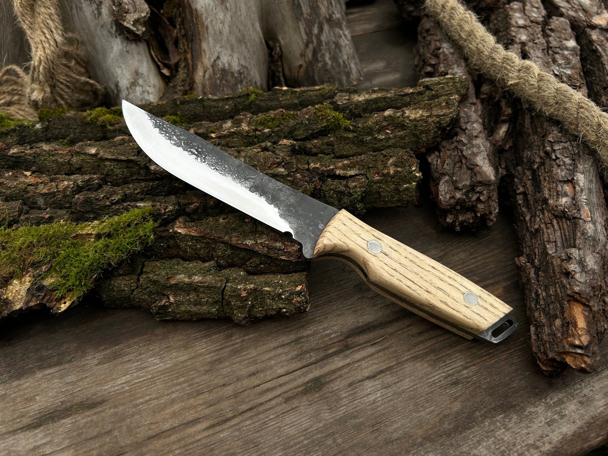 Hand - Forged Bushcraft Knife, 12 cm (4.72 inches) - 7