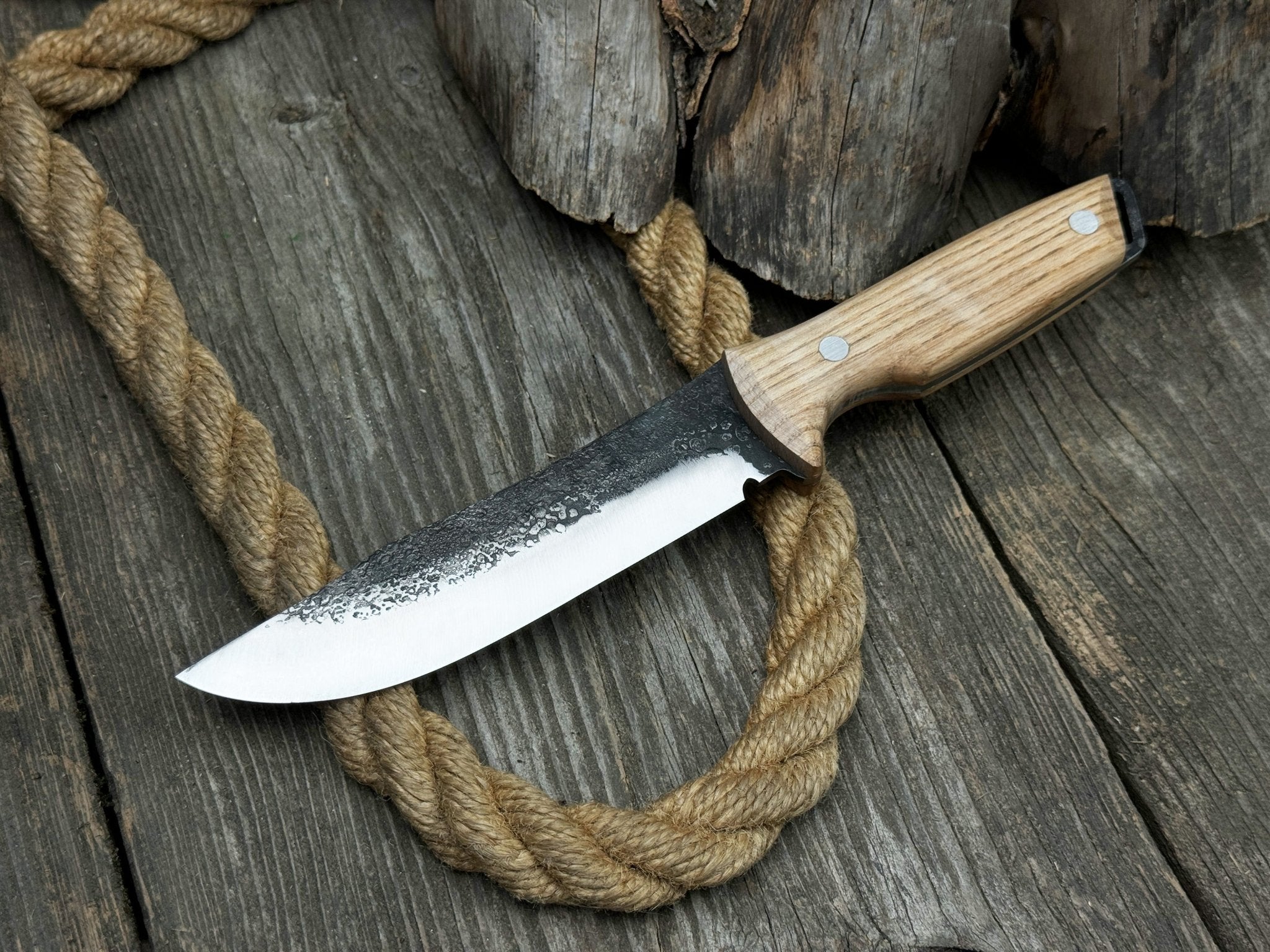 Hand - Forged Bushcraft Knife, 12 cm (4.72 inches) - 4