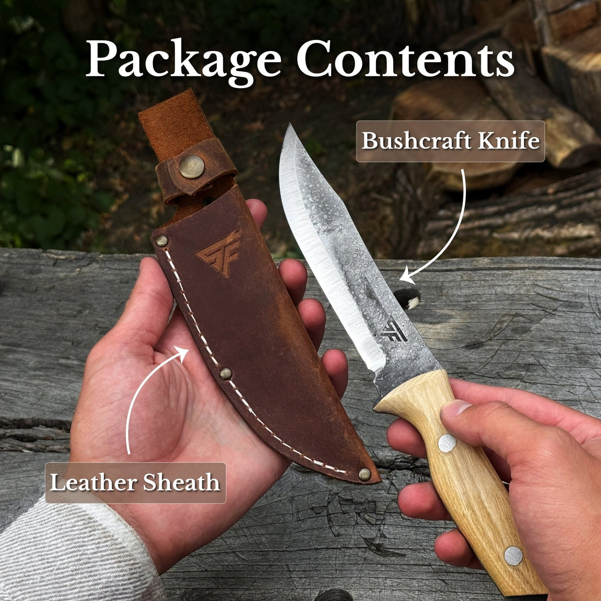Hand-Forged Bushcraft Knife, 12 cm (4.72 inches) - 9
