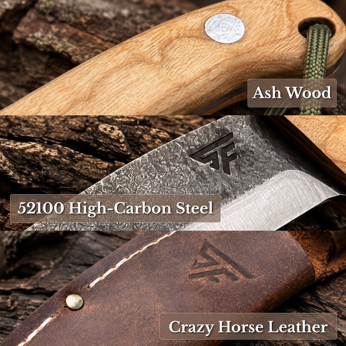 Hand-Forged Bushcraft Knife, 12 cm (4.72 inches) - 7