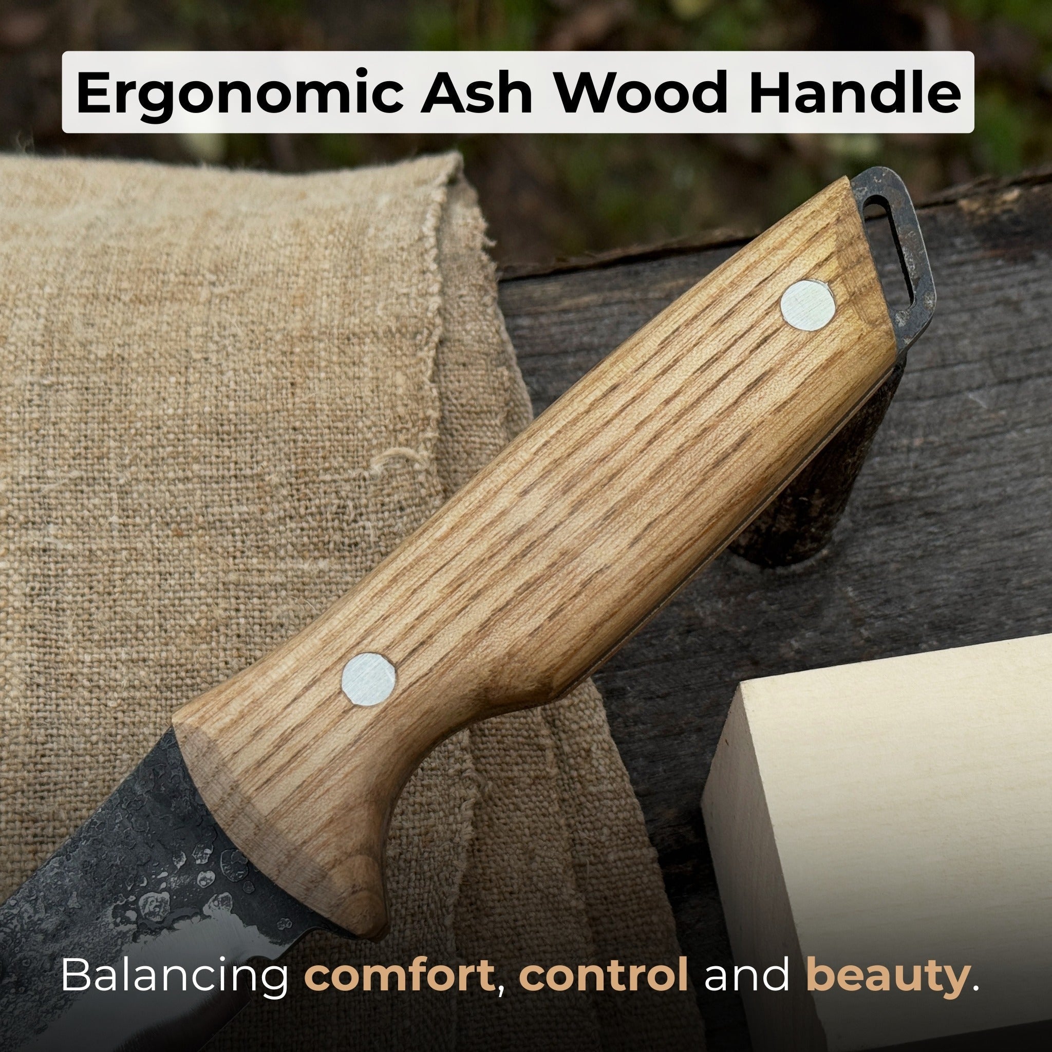 Hand - Forged Bushcraft Knife, 12 cm (4.72 inches) - 3