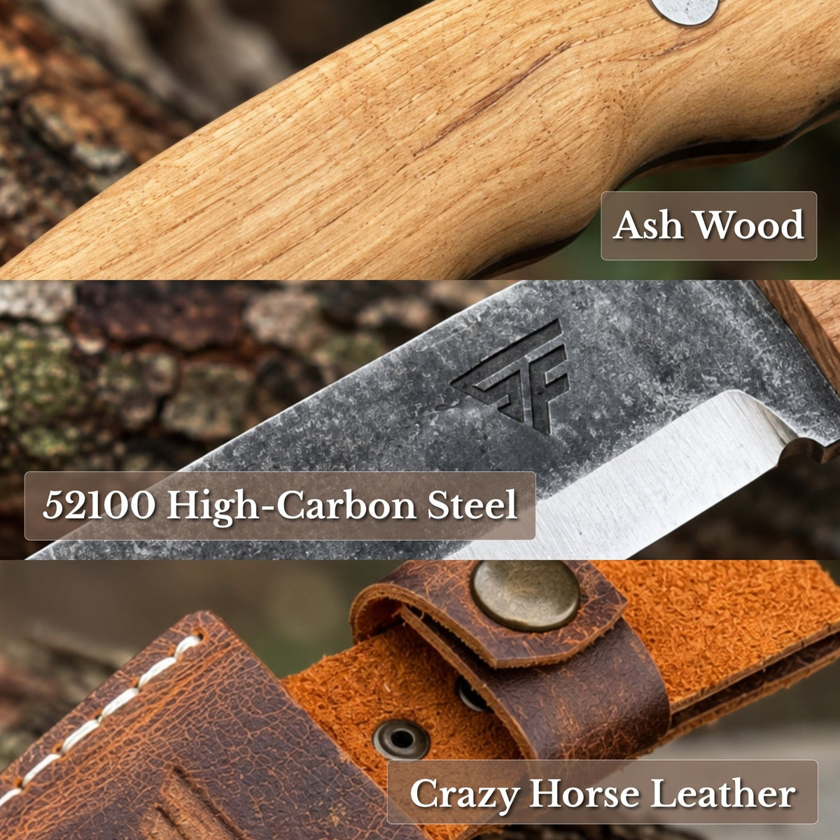 Hand-Forged Bushcraft Knife, 12.5 cm / 4.92 in - 7
