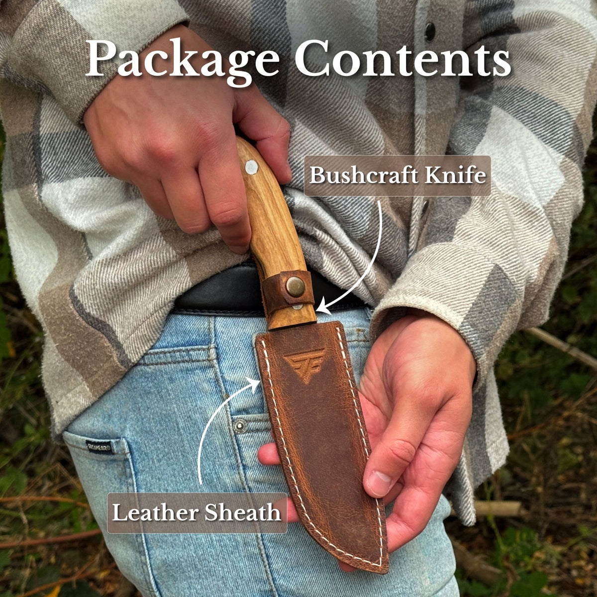 Hand-Forged Bushcraft Knife, 12.5 cm / 4.92 in - 9