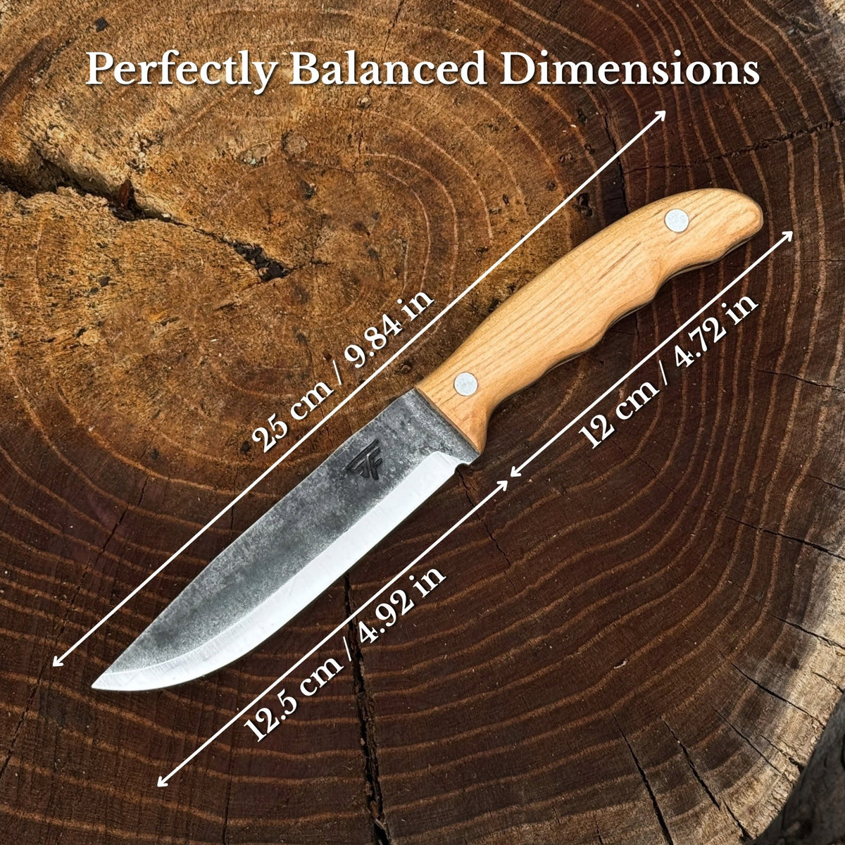 Hand-Forged Bushcraft Knife, 12.5 cm / 4.92 in - 3