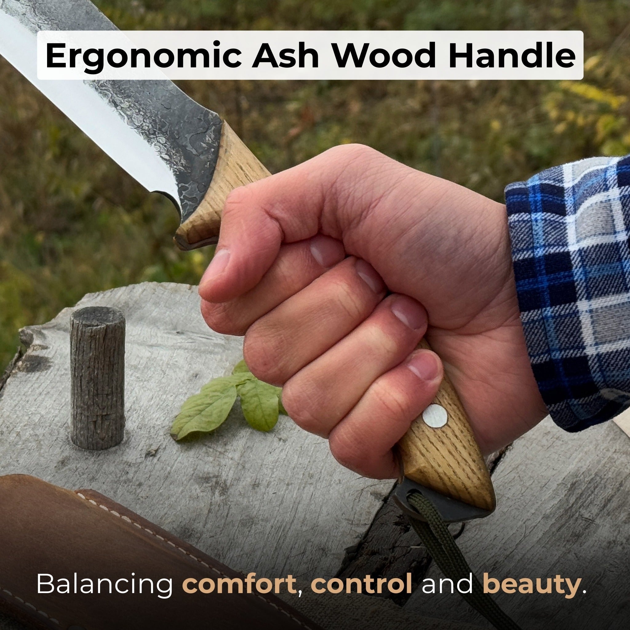 Hand - Forged Bushcraft Knife, 15.5 cm (6.1 inches) - 3