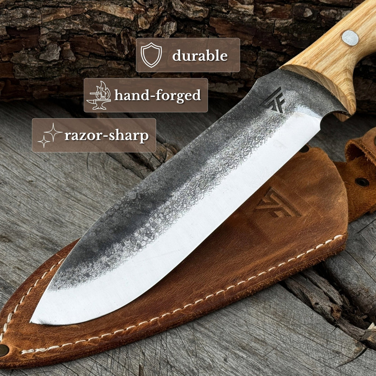 Hand-Forged Bushcraft Knife, 15.5 cm (6.1 inches) - 2