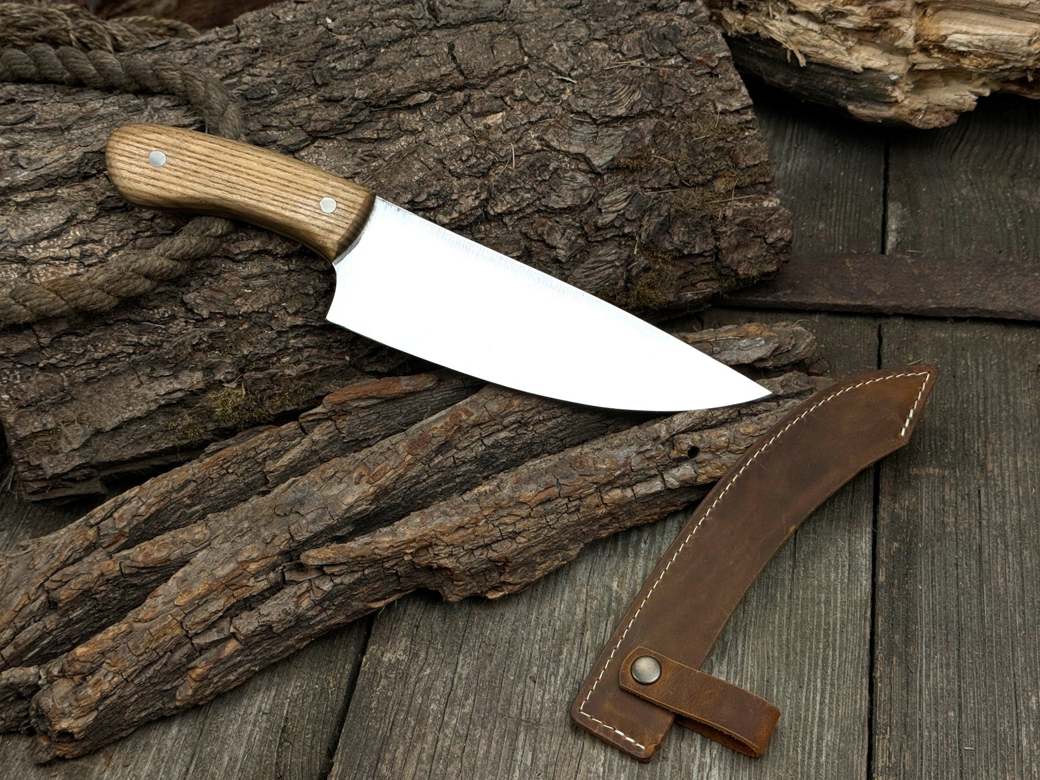 Hand - Forged Bushcraft Knife, 20.5 cm (8.07 inches) - 4