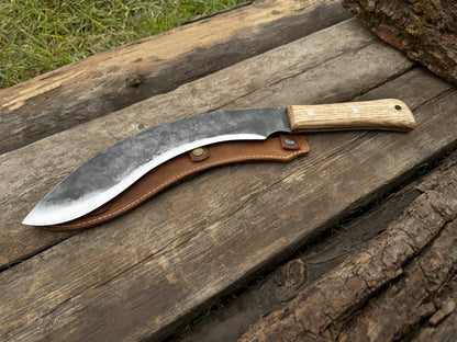 Hand - Forged Bushcraft Knife, 25 cm (9.8 inches) with leather sheath - 7